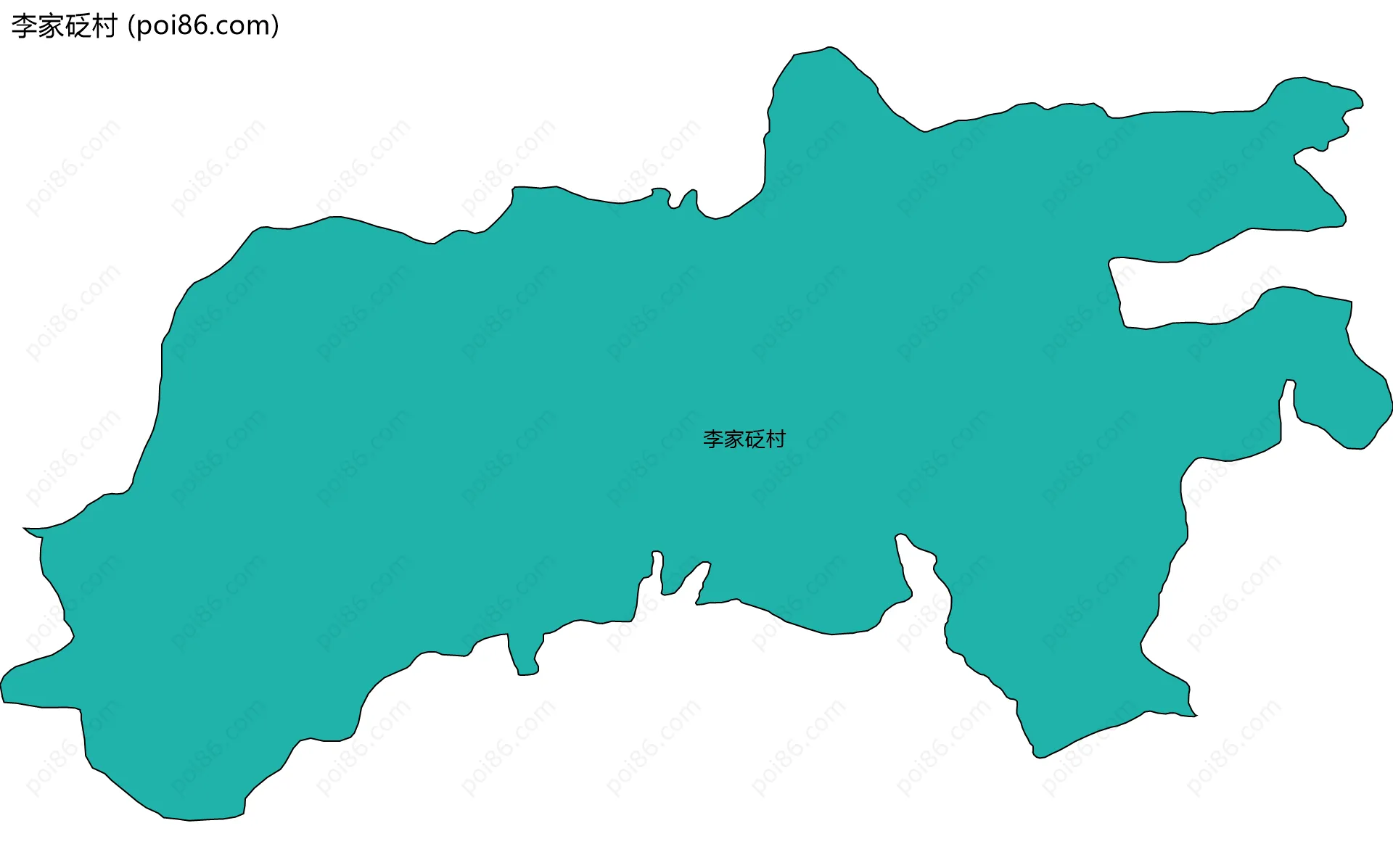 李家砭村边界地图
