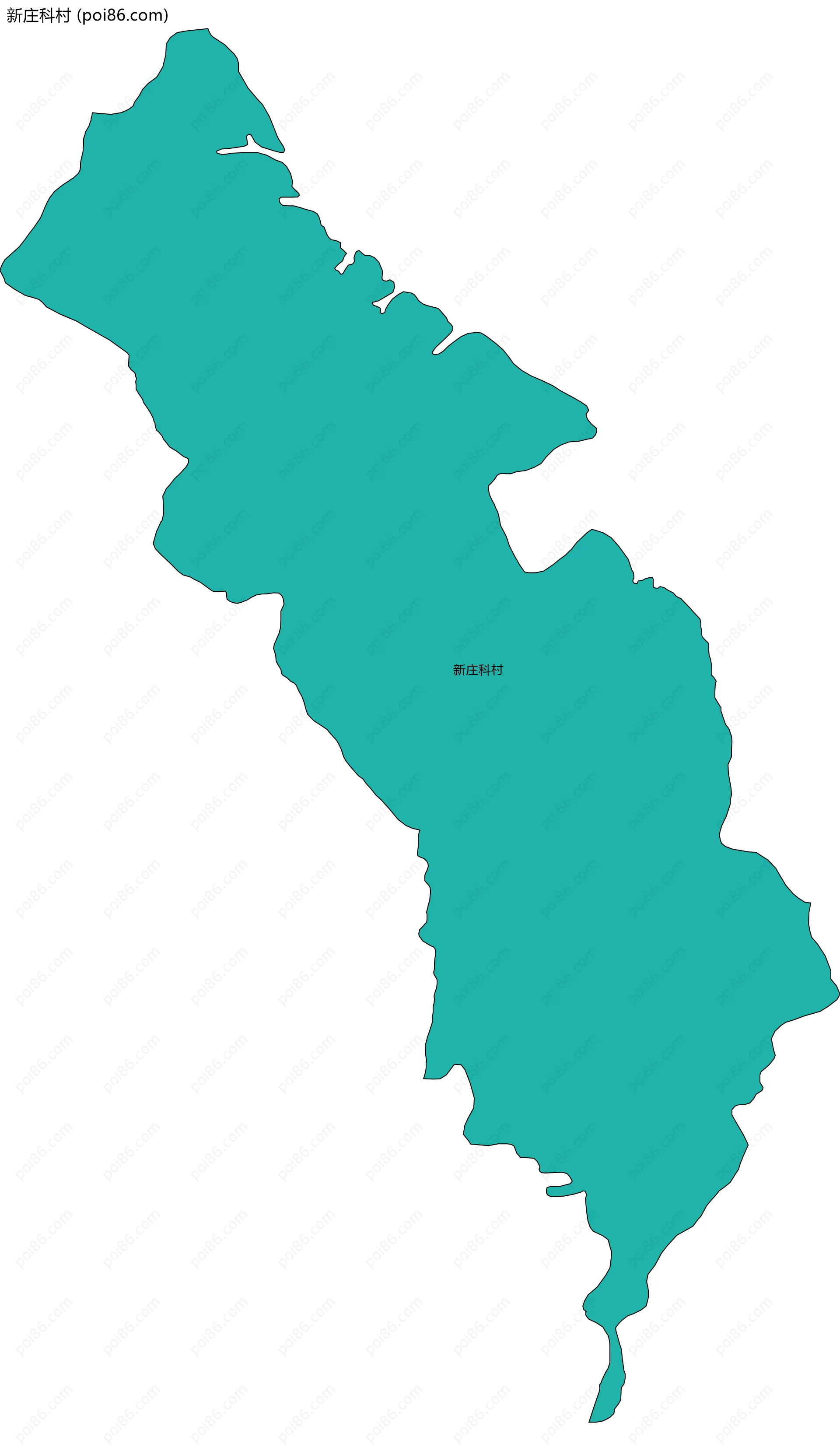 新庄科村边界地图