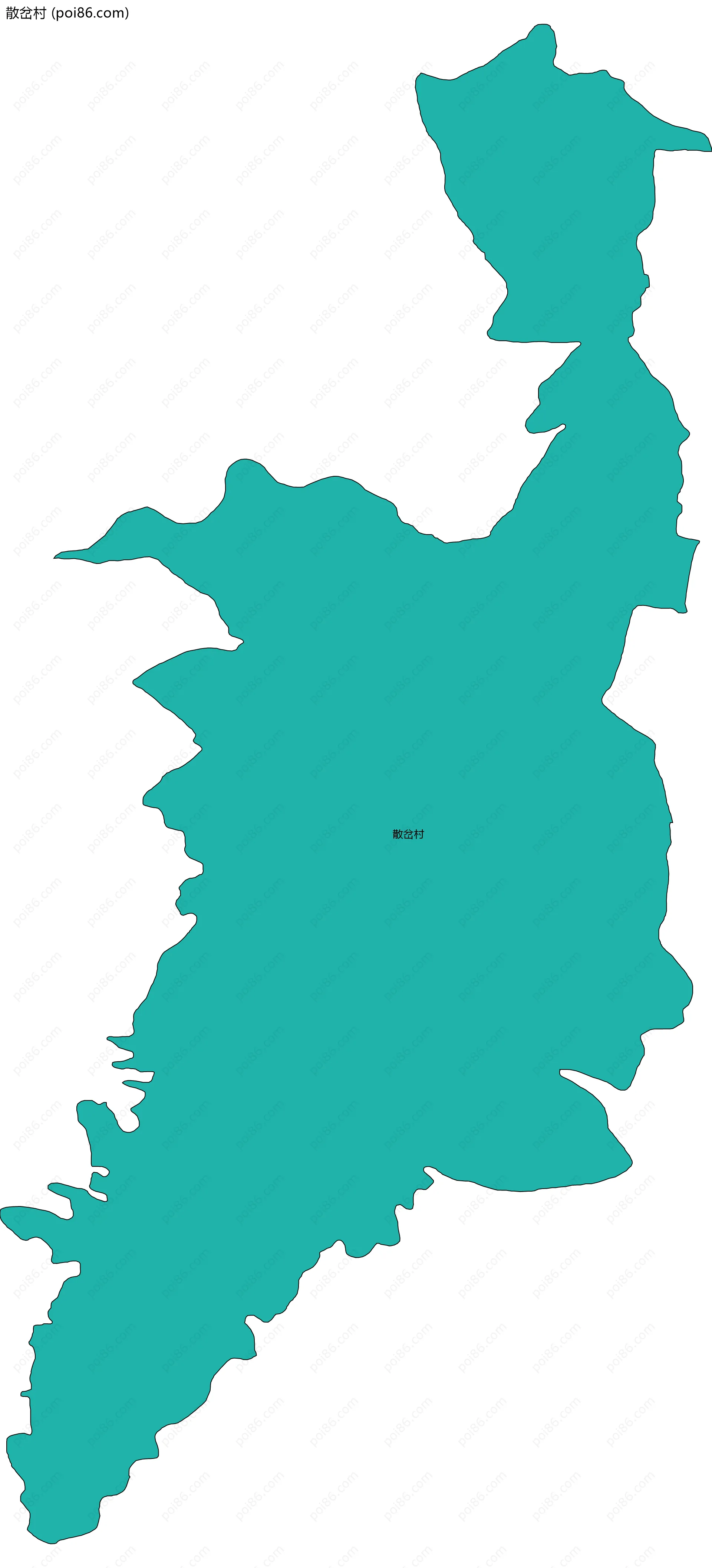 散岔村边界地图