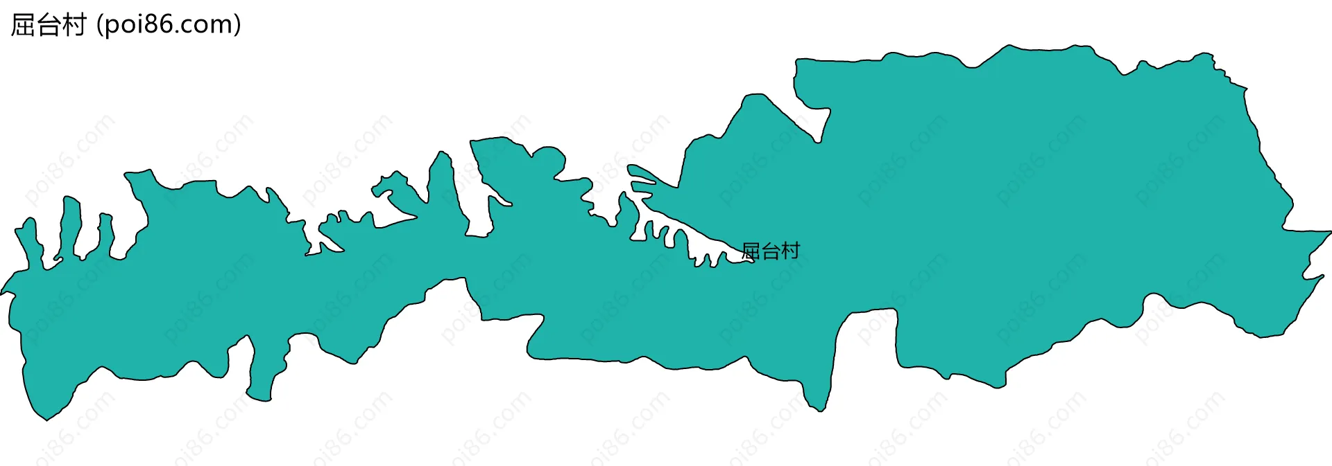 屈台村边界地图