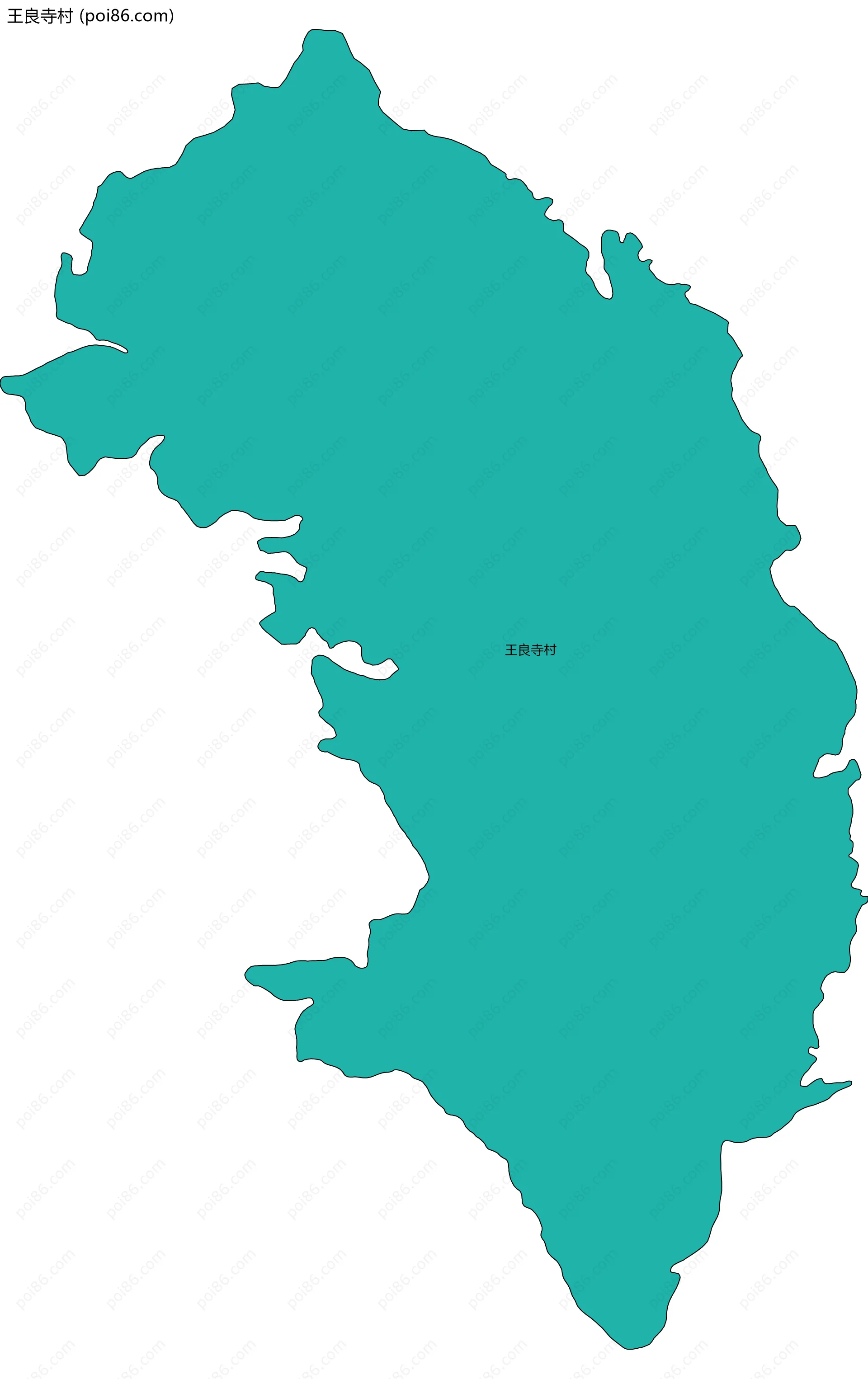 王良寺村边界地图