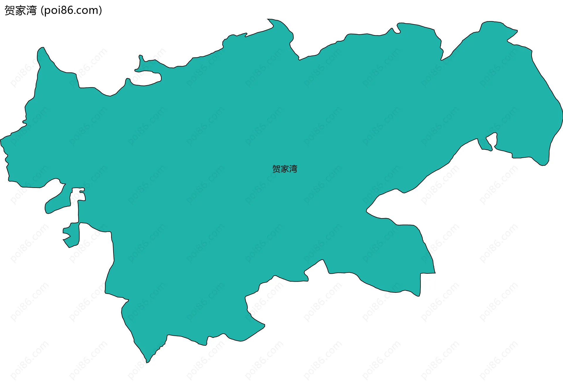 贺家湾边界地图