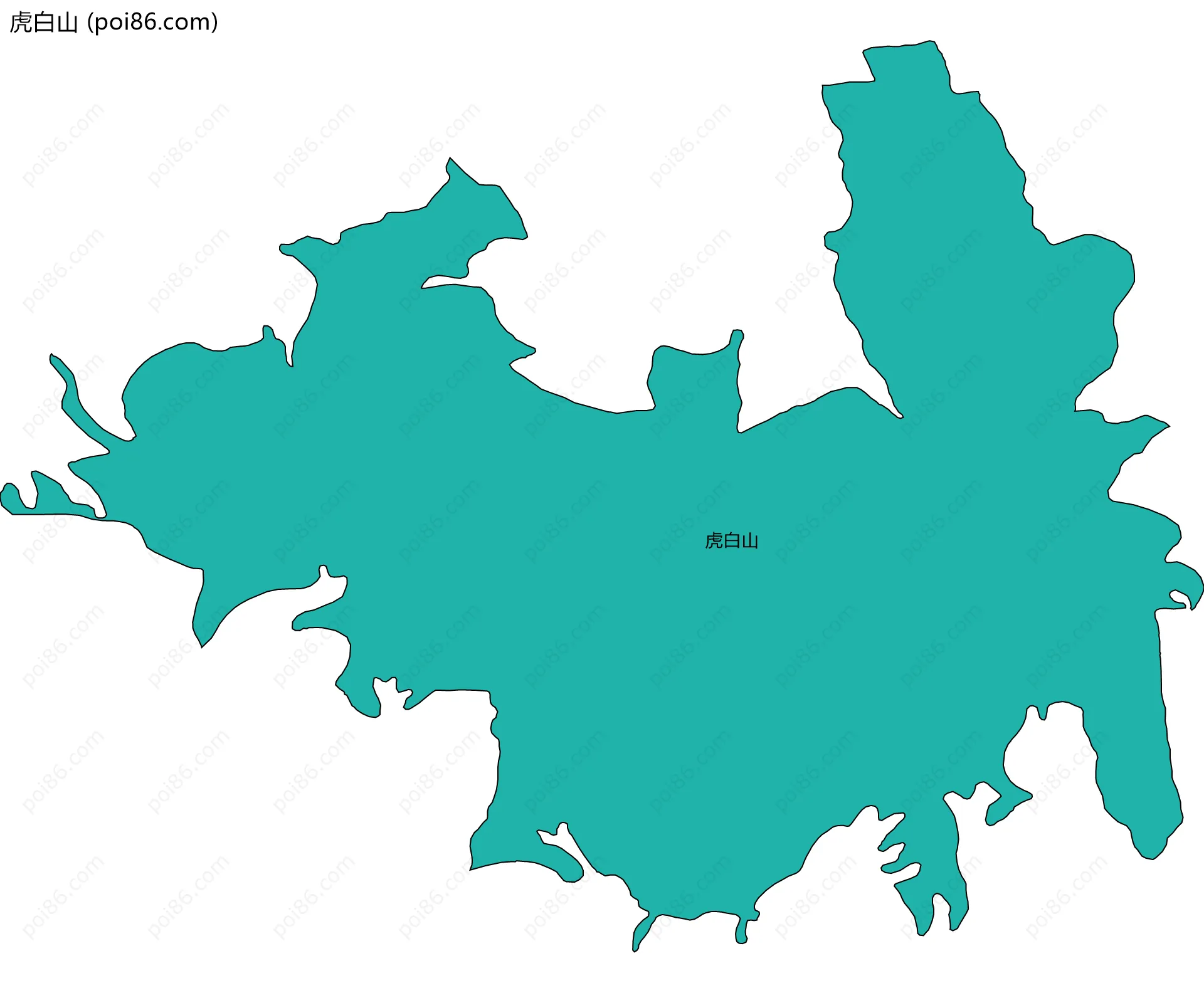 虎白山边界地图