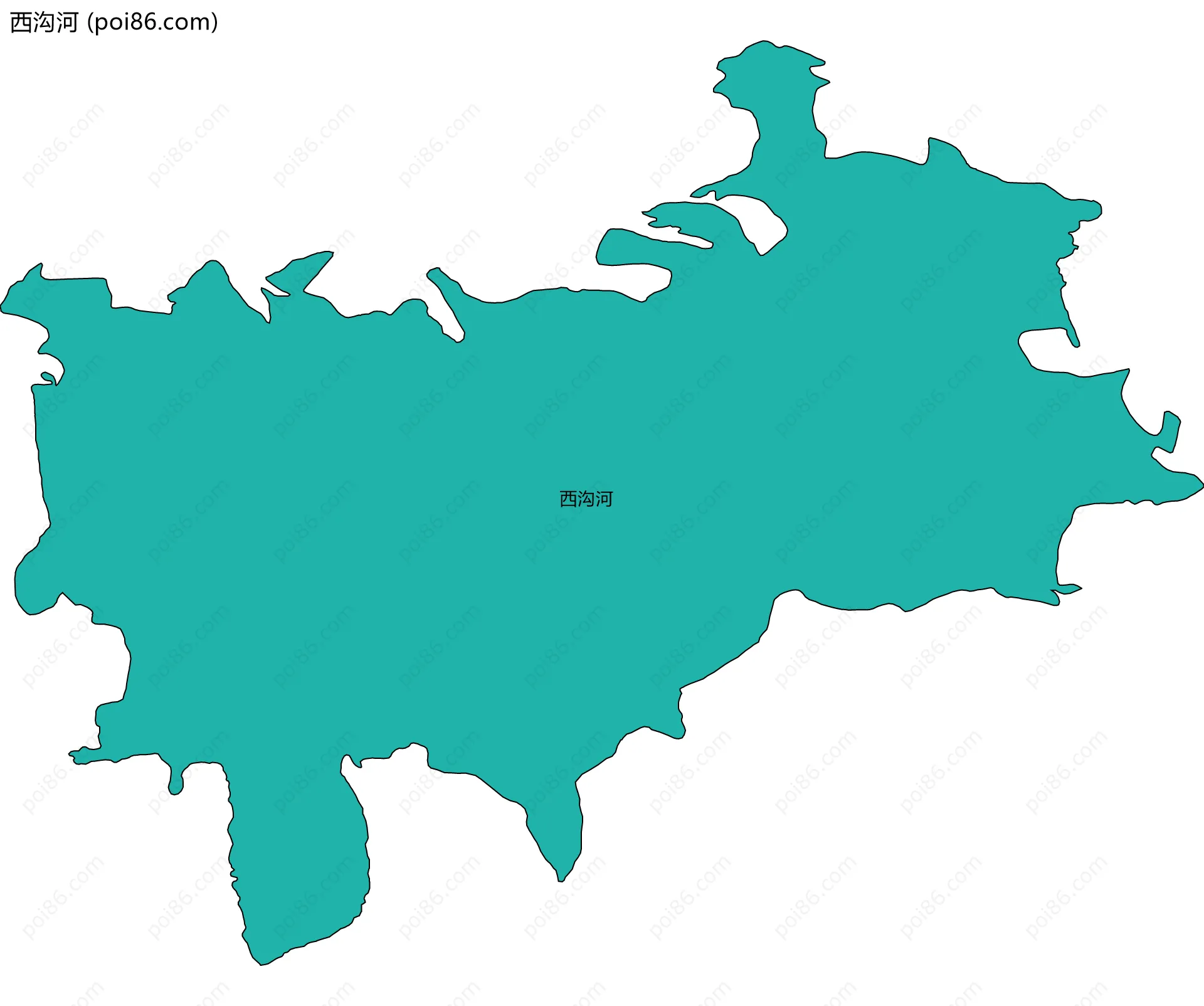 西沟河边界地图