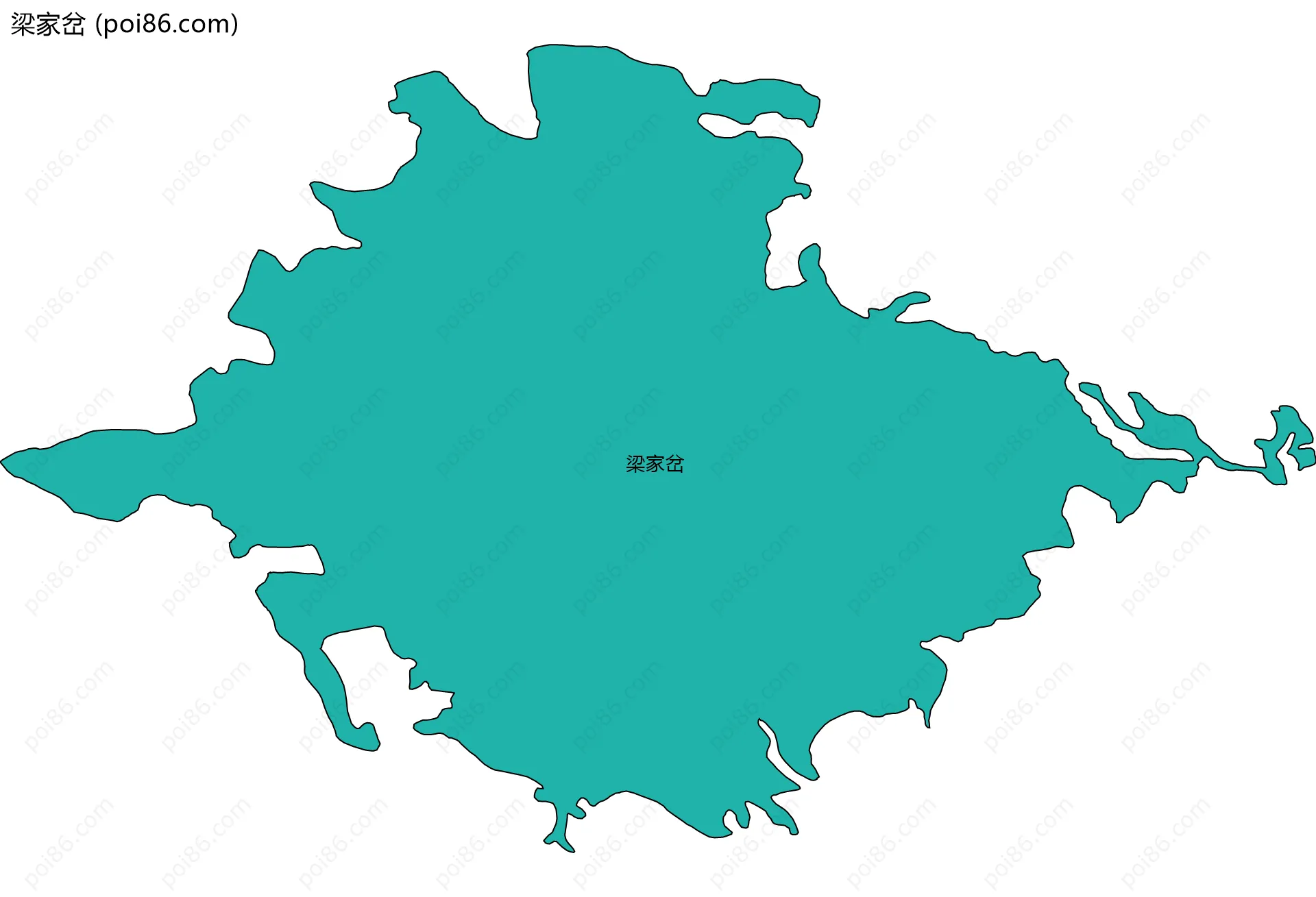 梁家岔边界地图