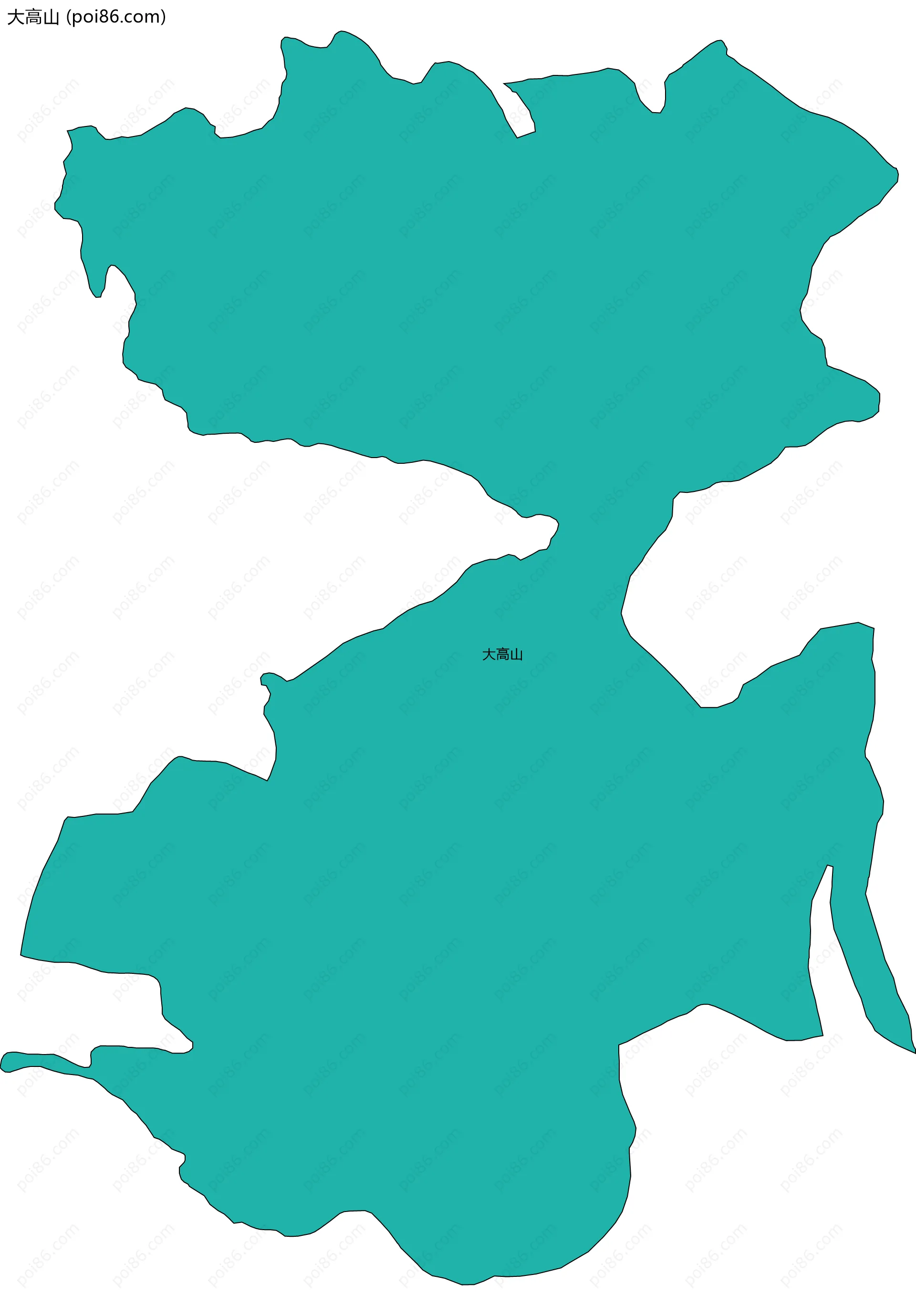 大高山边界地图