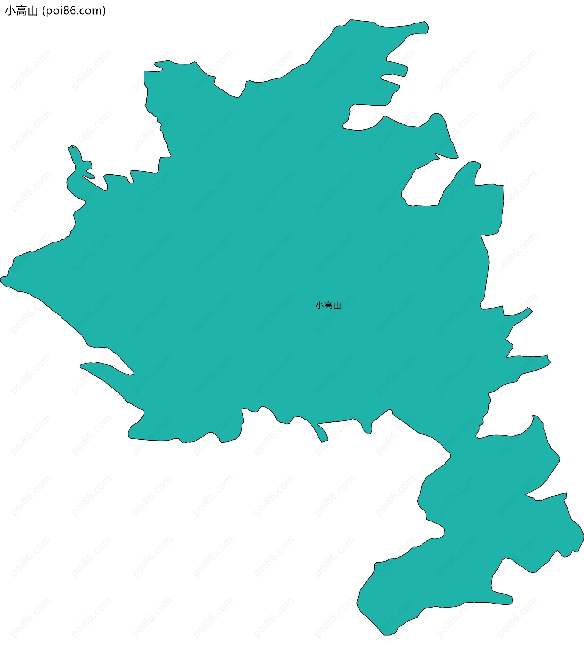 小高山边界地图