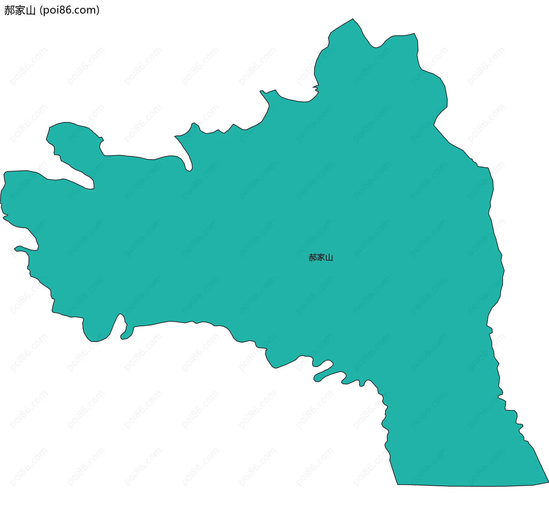 郝家山边界地图