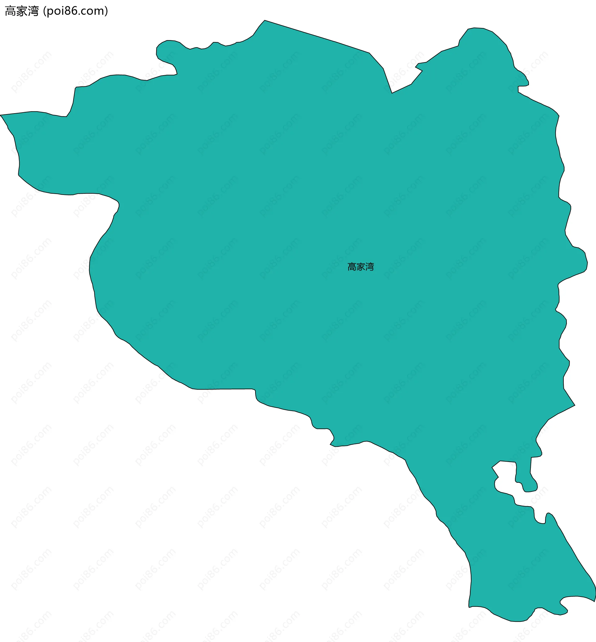 高家湾边界地图