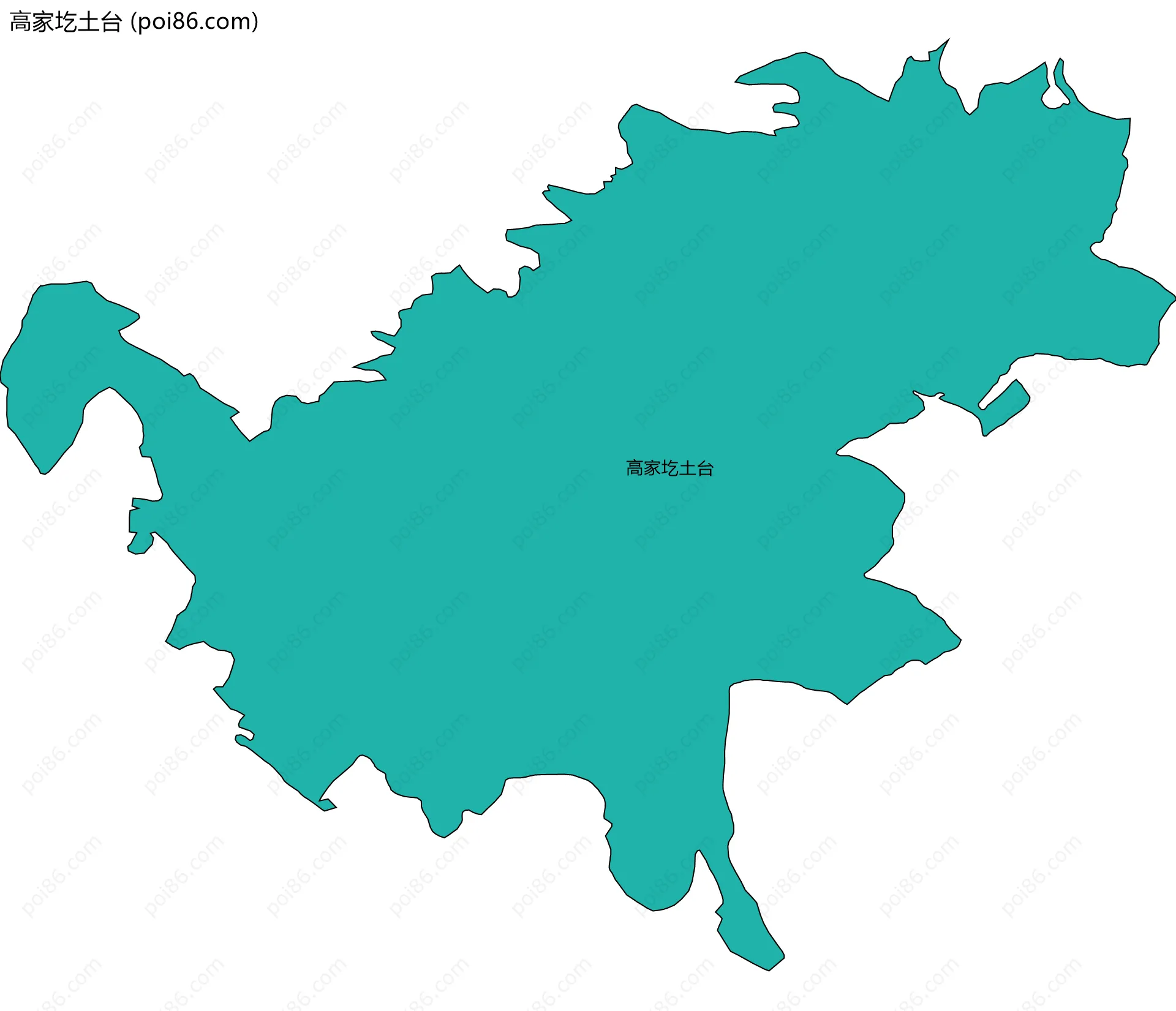 高家圪土台边界地图