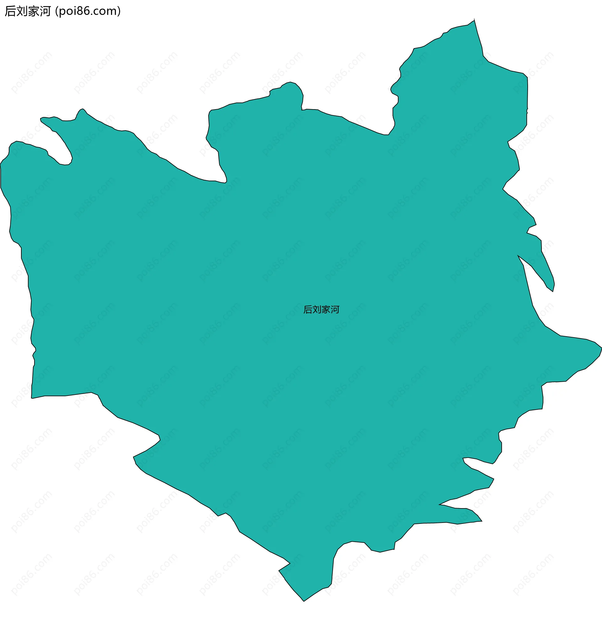 后刘家河边界地图
