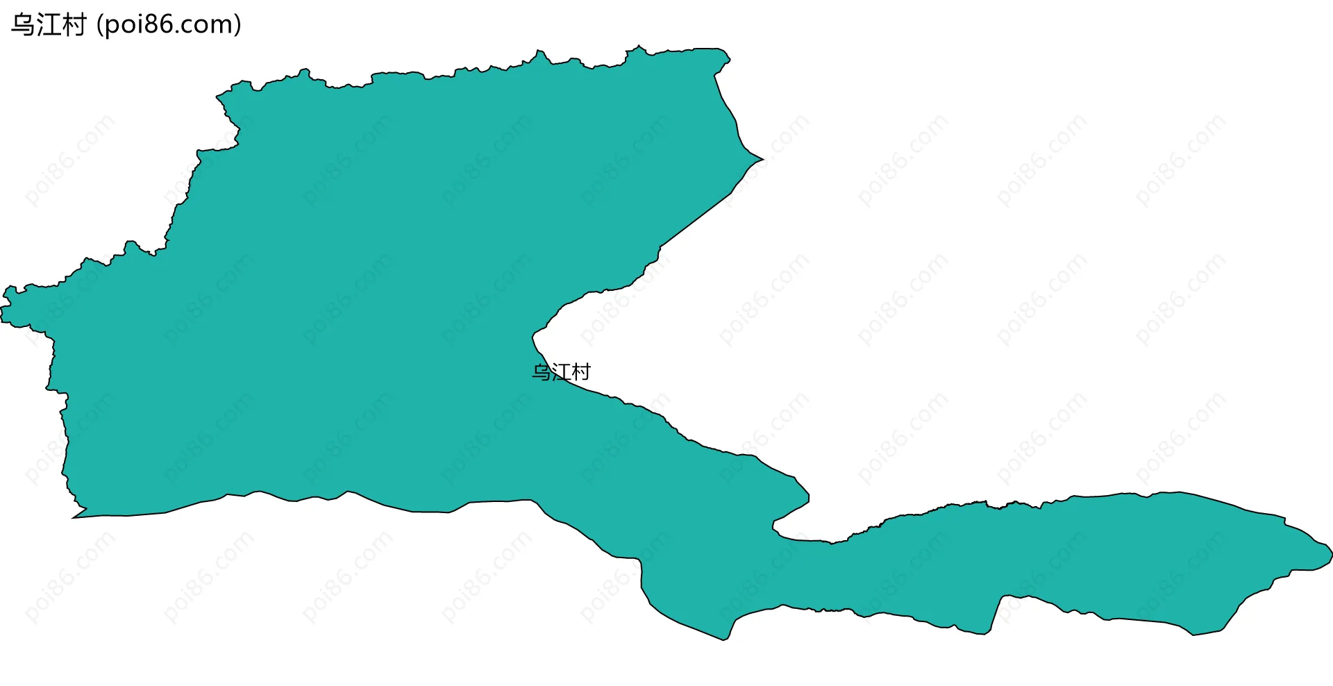 乌江村边界地图