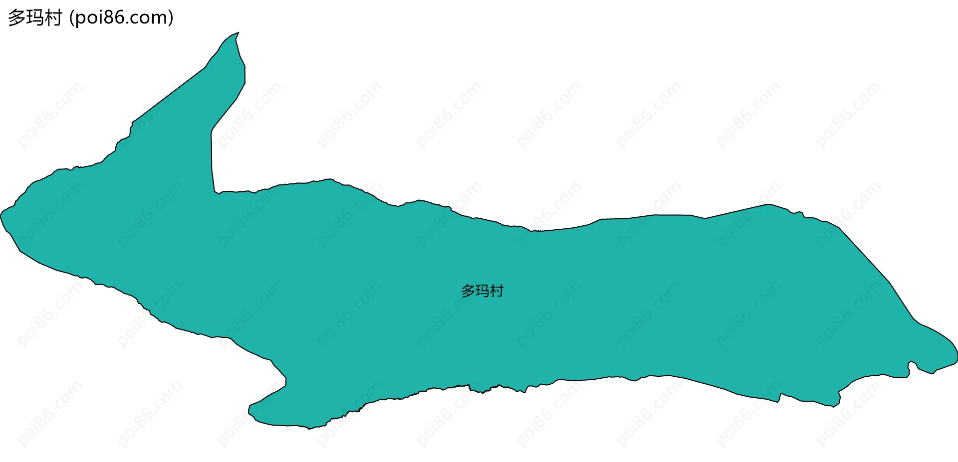 多玛村边界地图