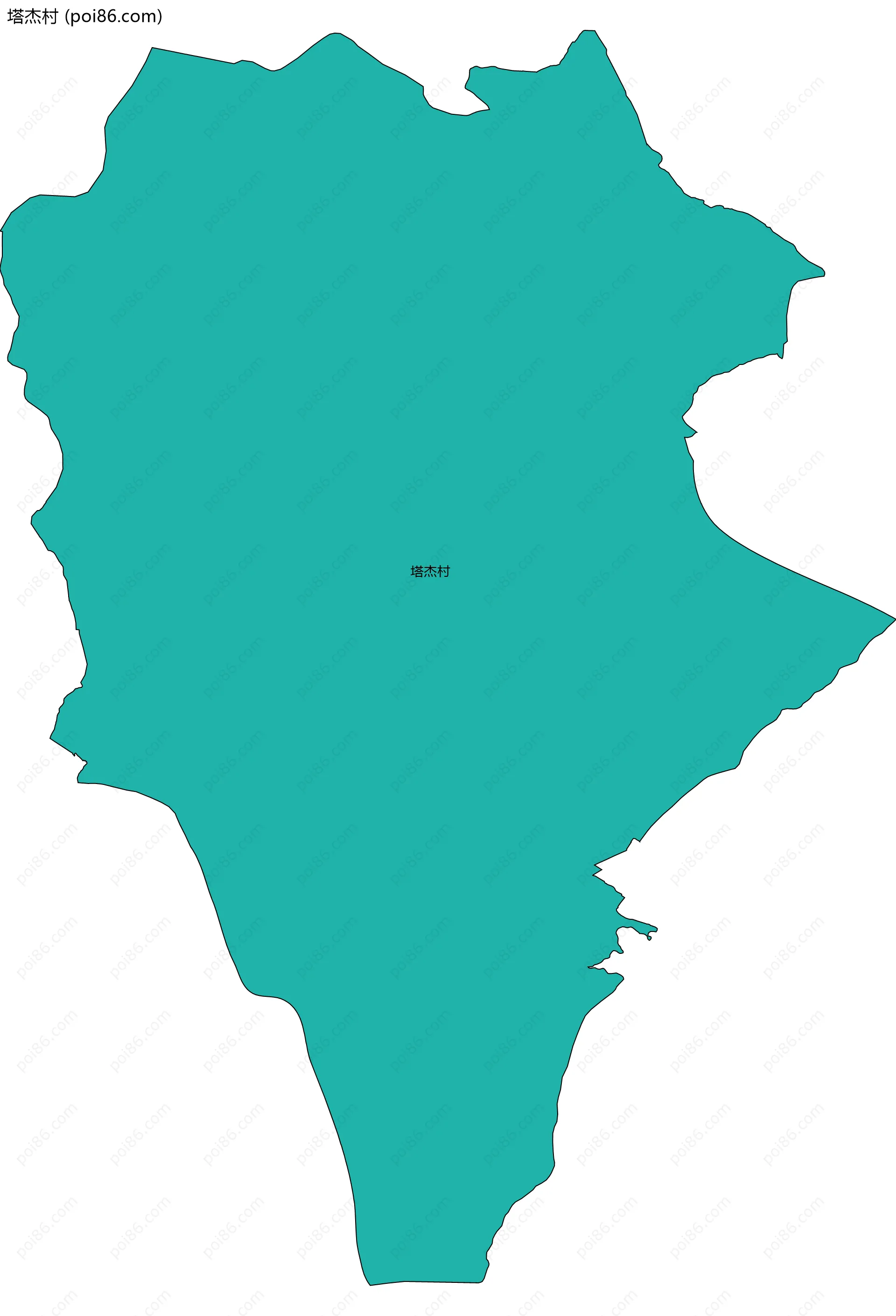 塔杰村边界地图