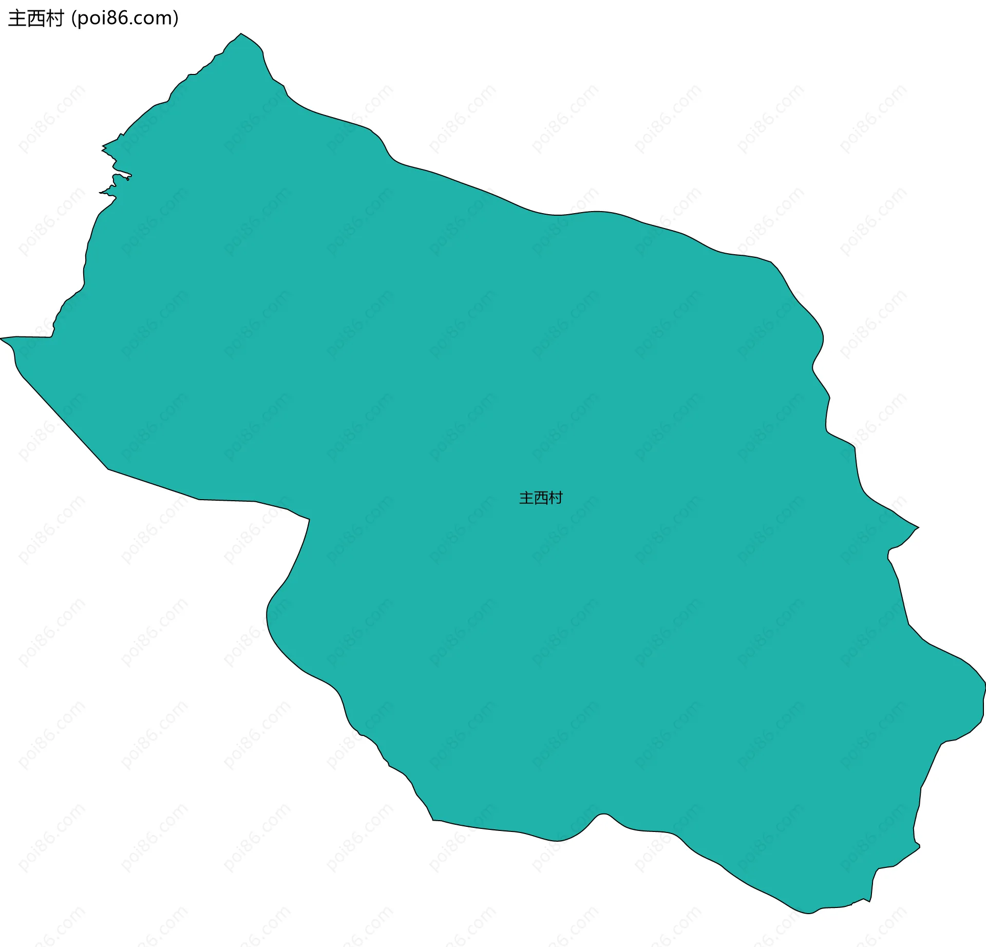 主西村边界地图