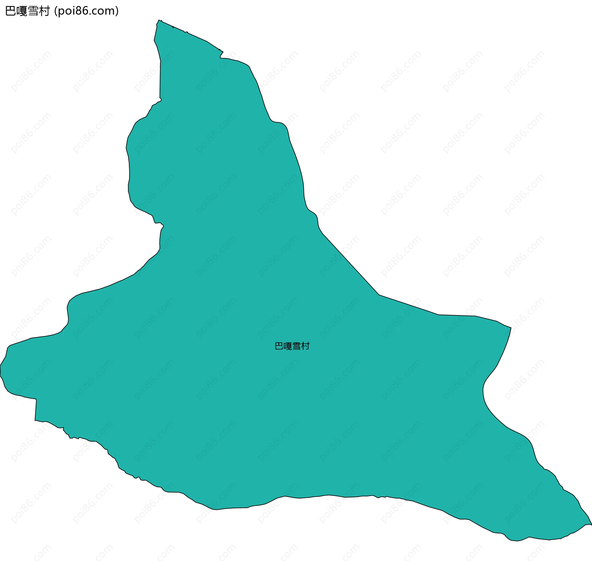 巴嘎雪村边界地图