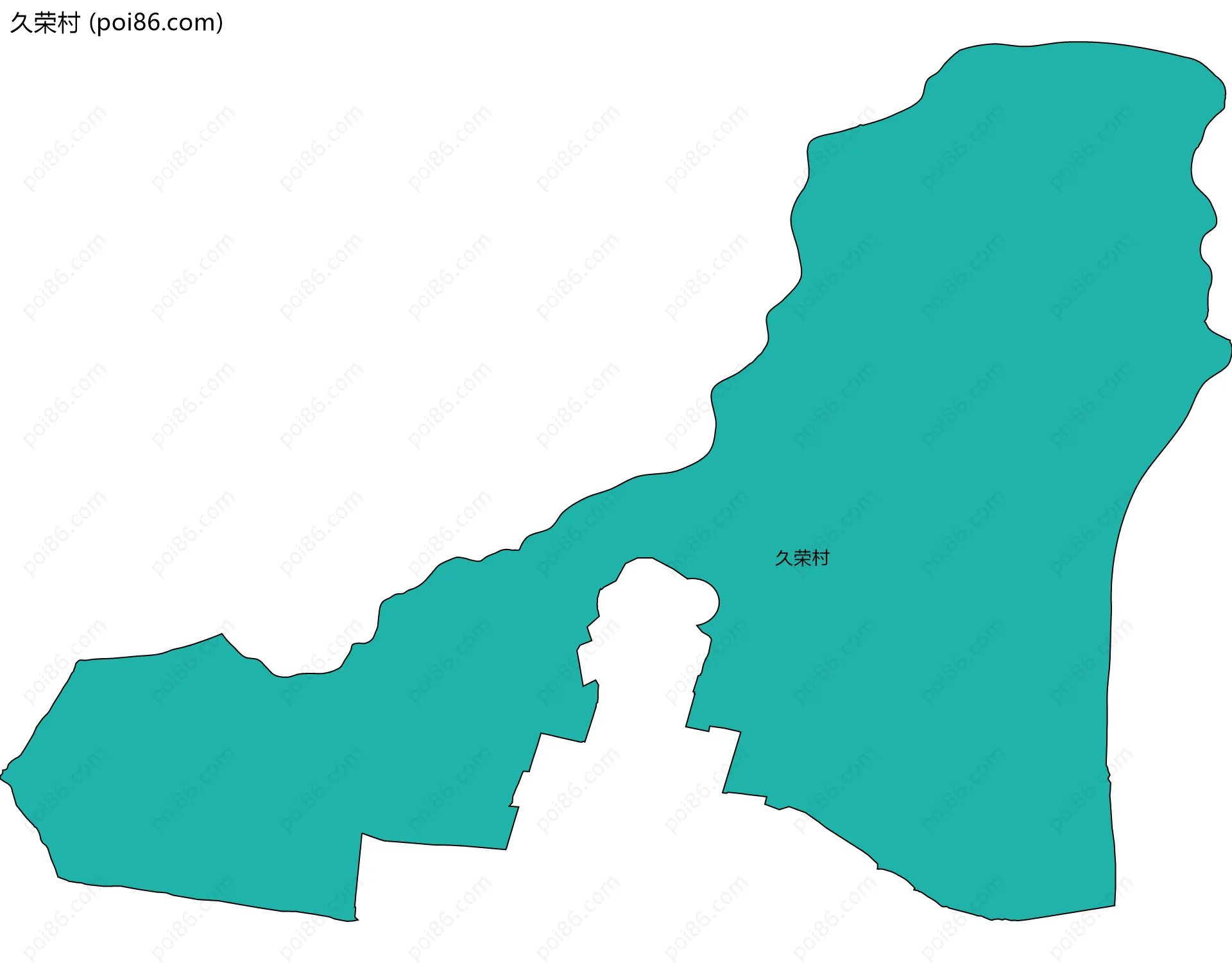 久荣村边界地图