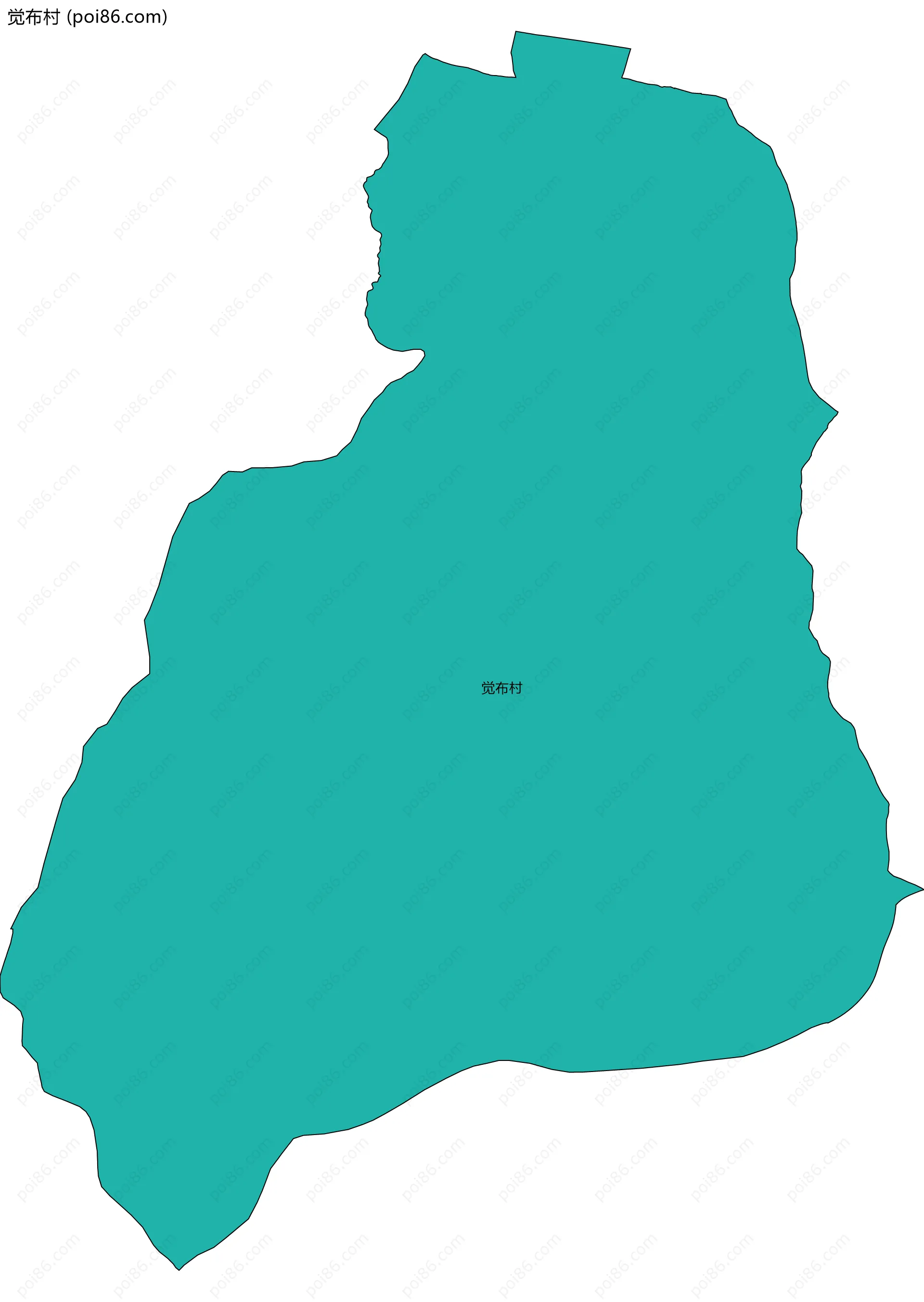 觉布村边界地图