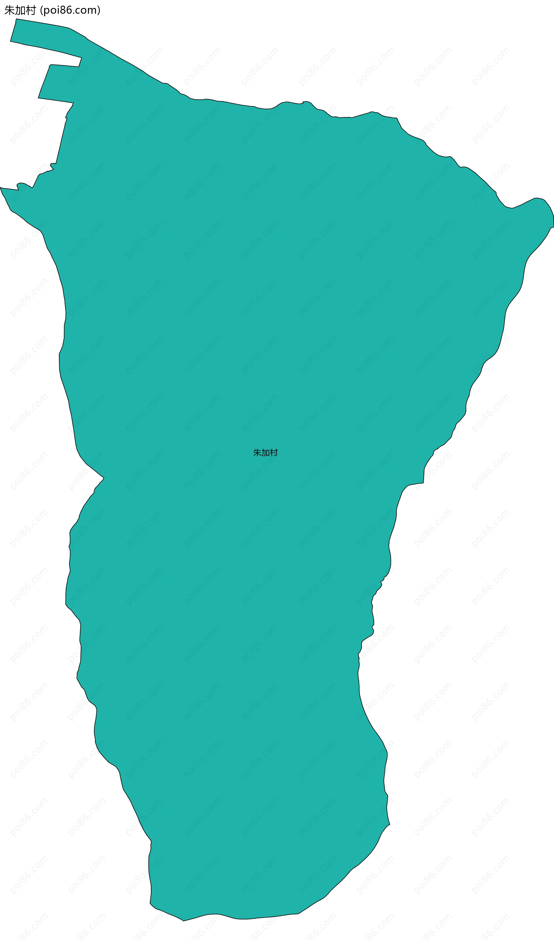 朱加村边界地图