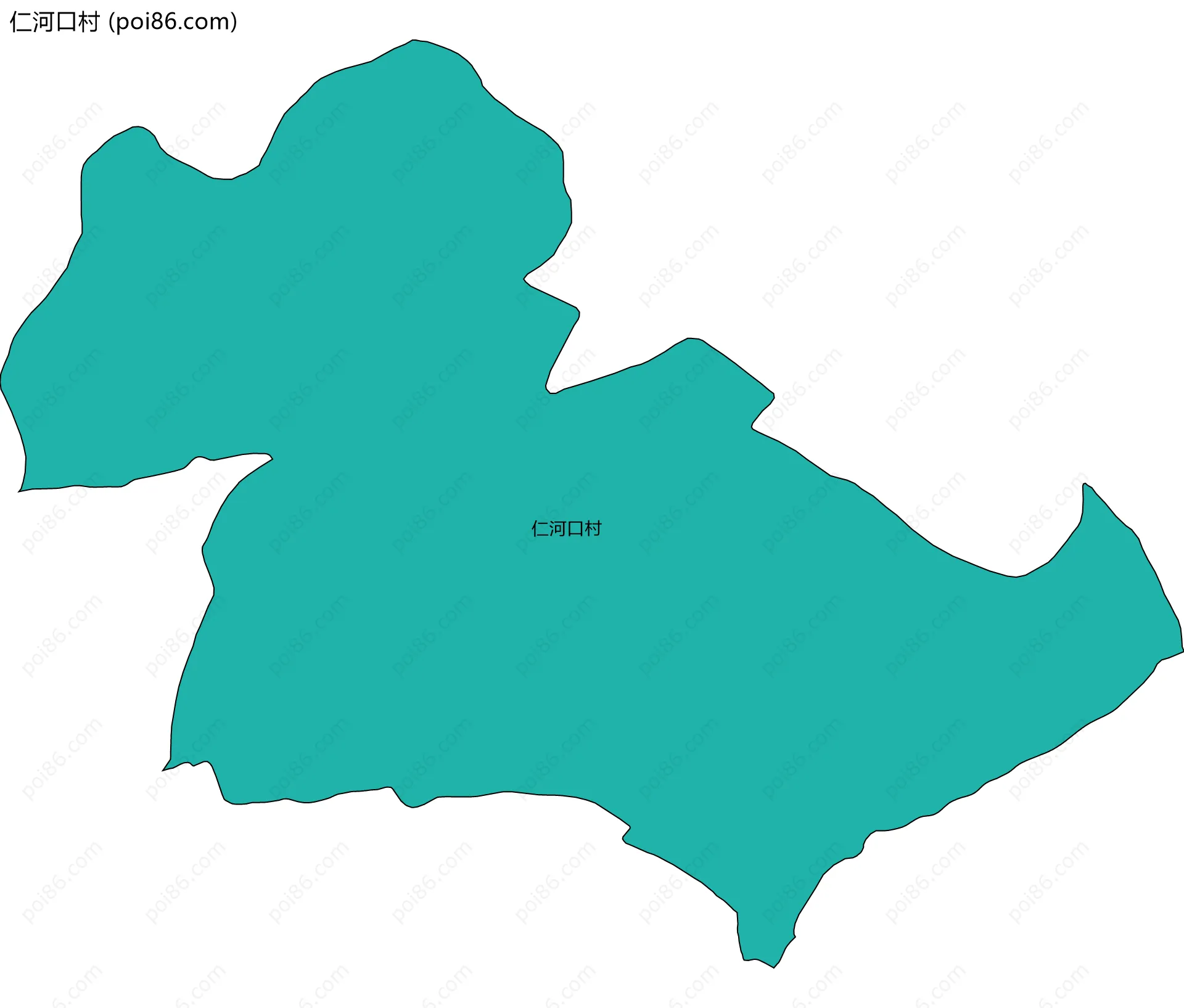 仁河口村边界地图