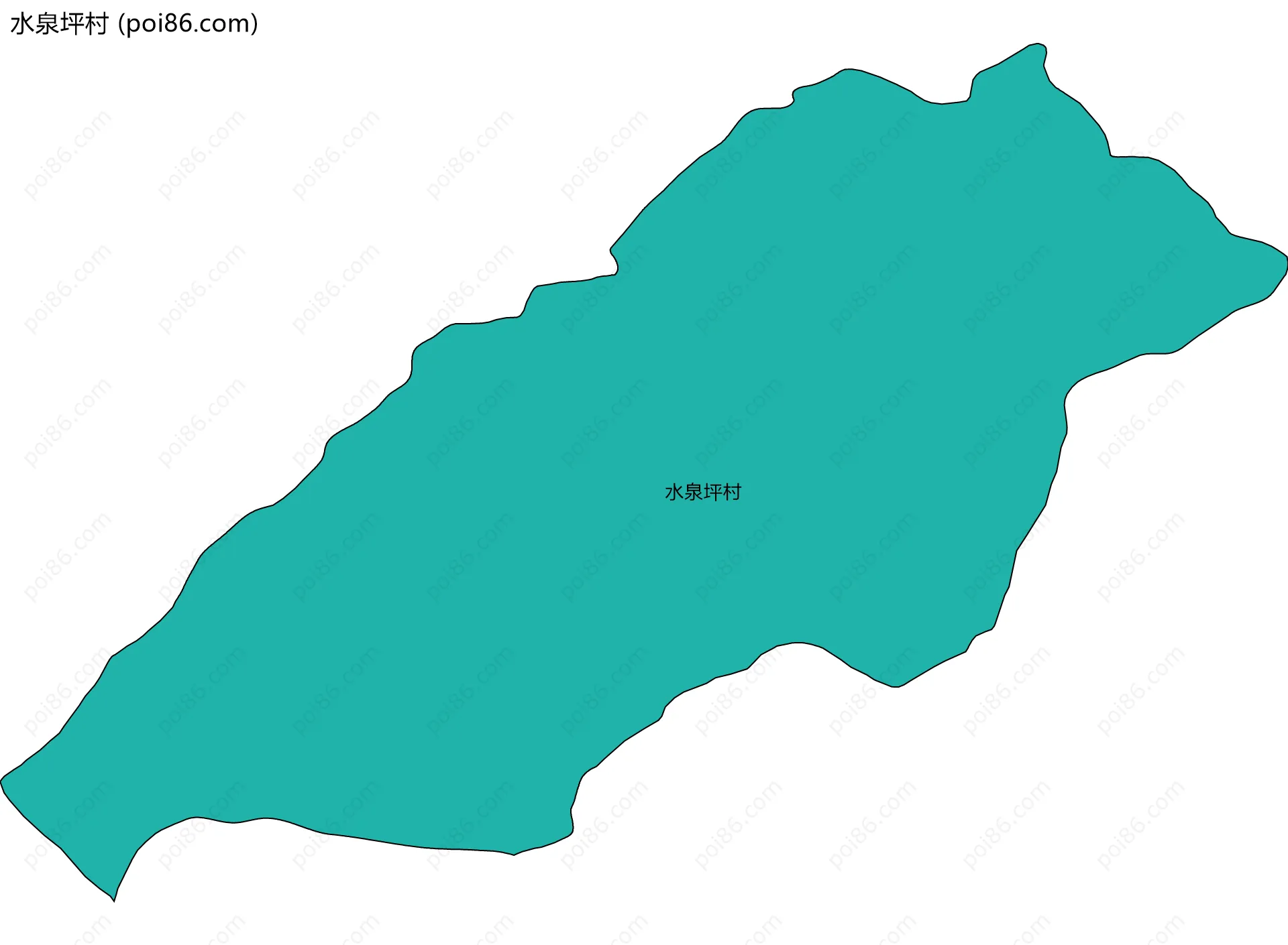 水泉坪村边界地图
