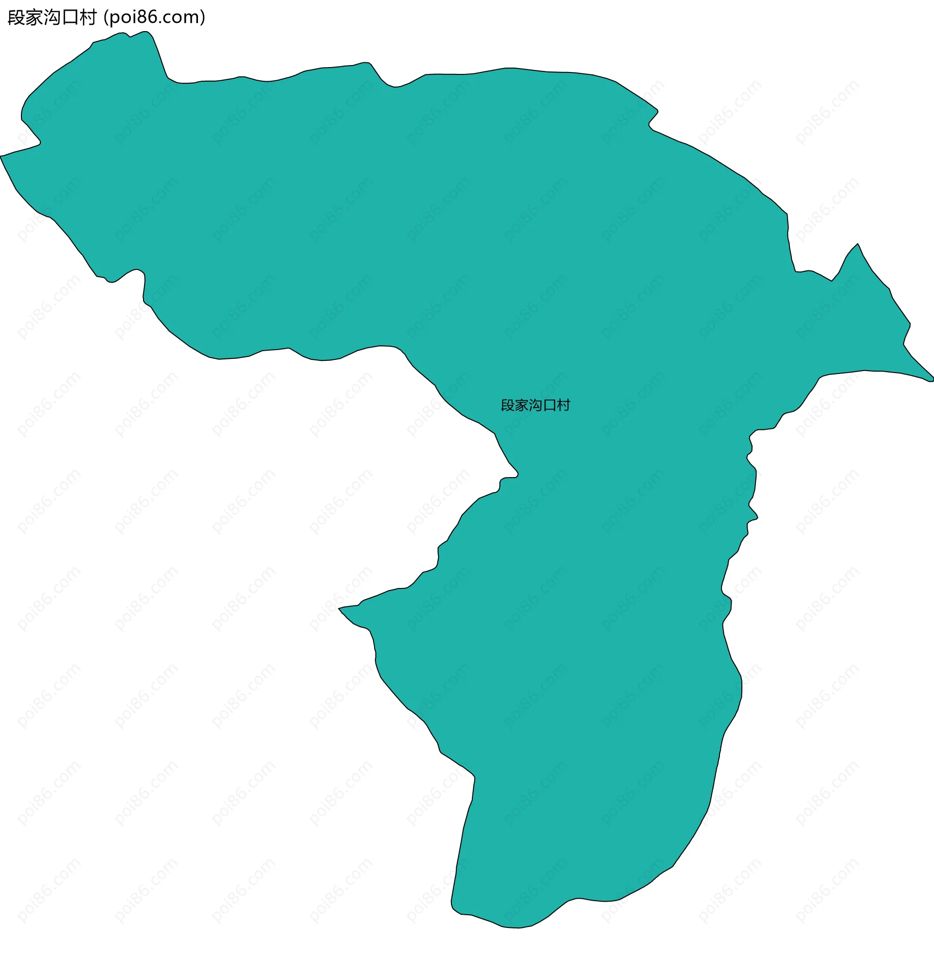 段家沟口村边界地图