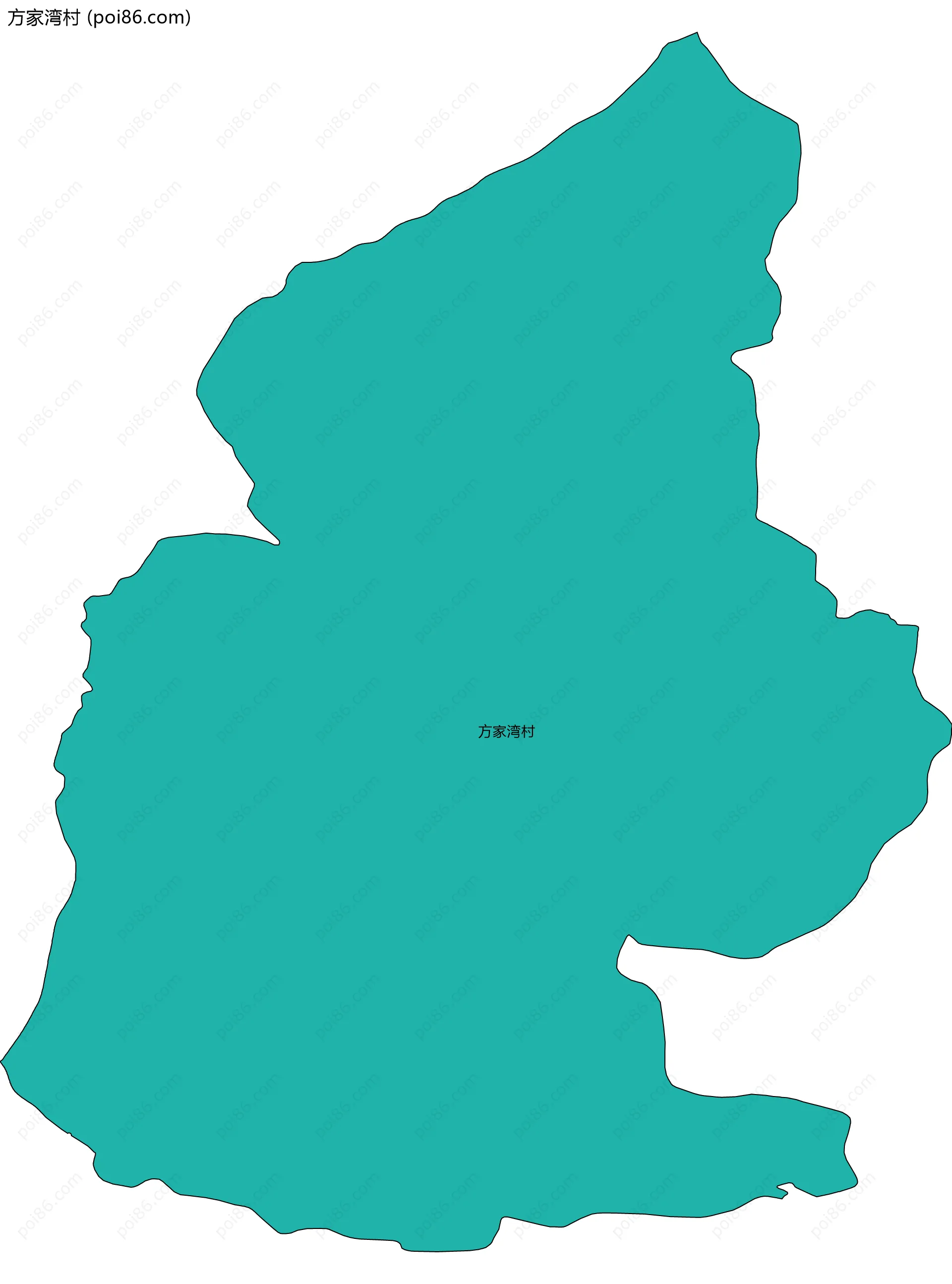 方家湾村边界地图