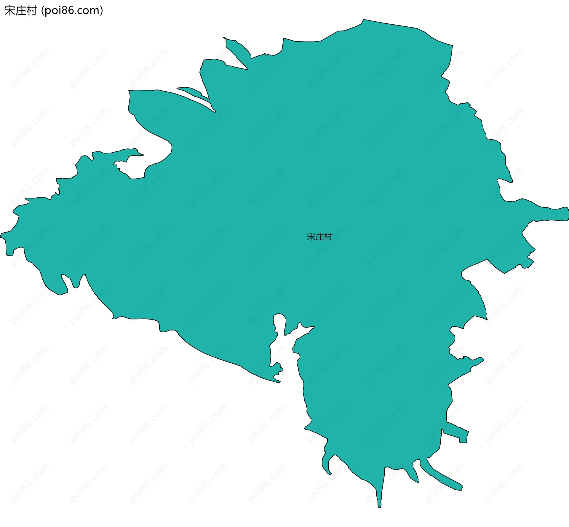 宋庄村边界地图