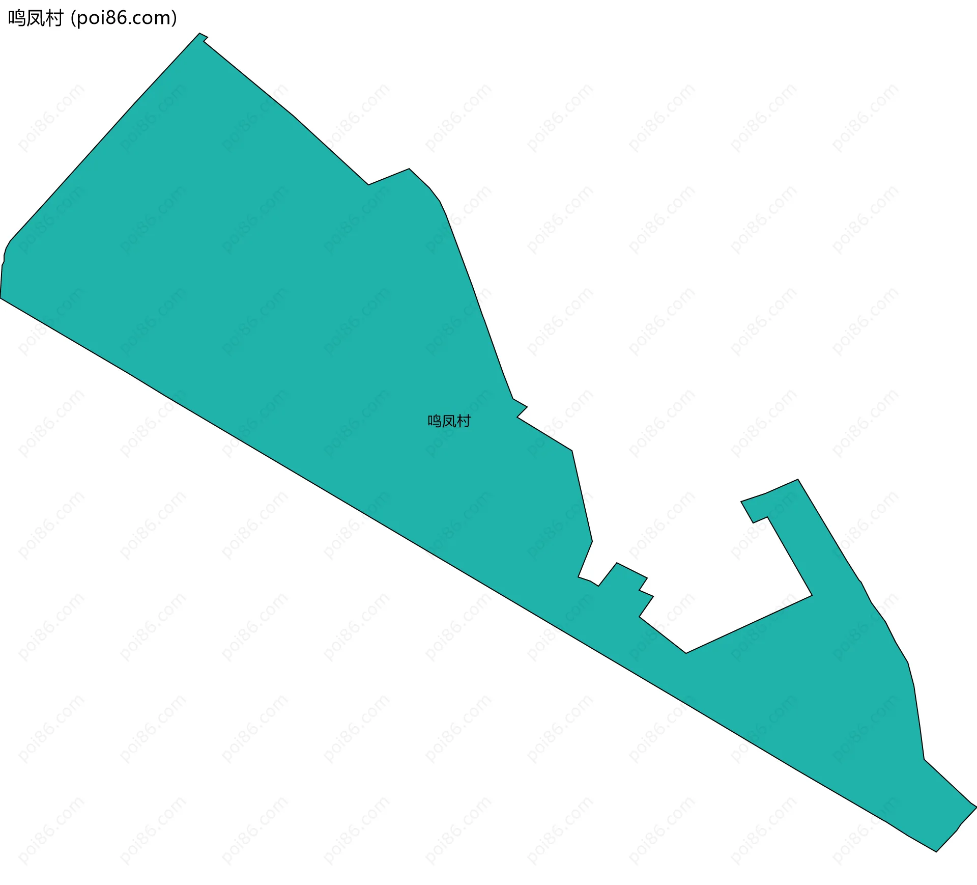 鸣凤村边界地图