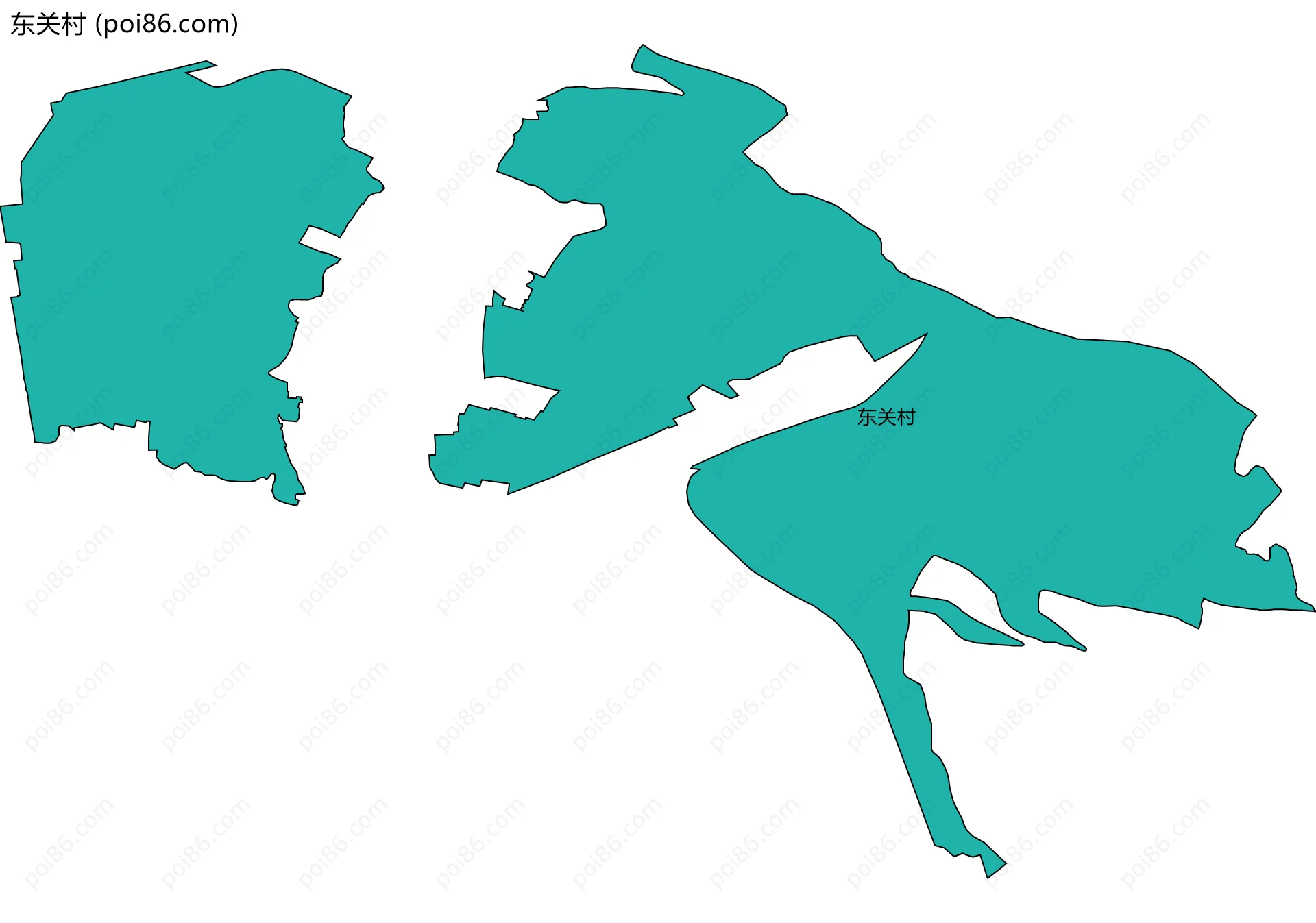 东关村边界地图