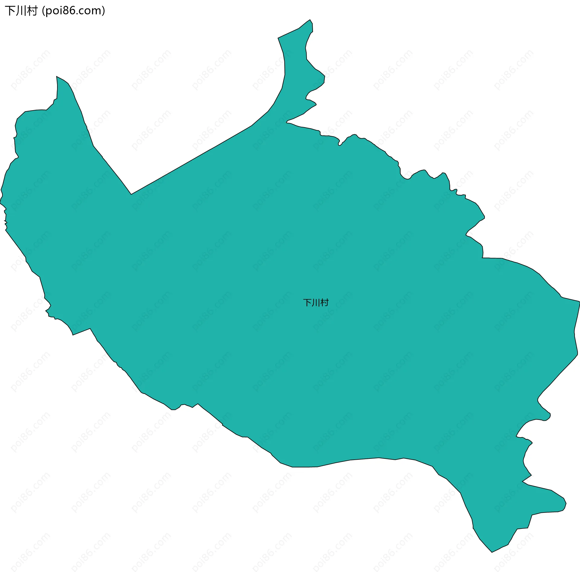 下川村边界地图