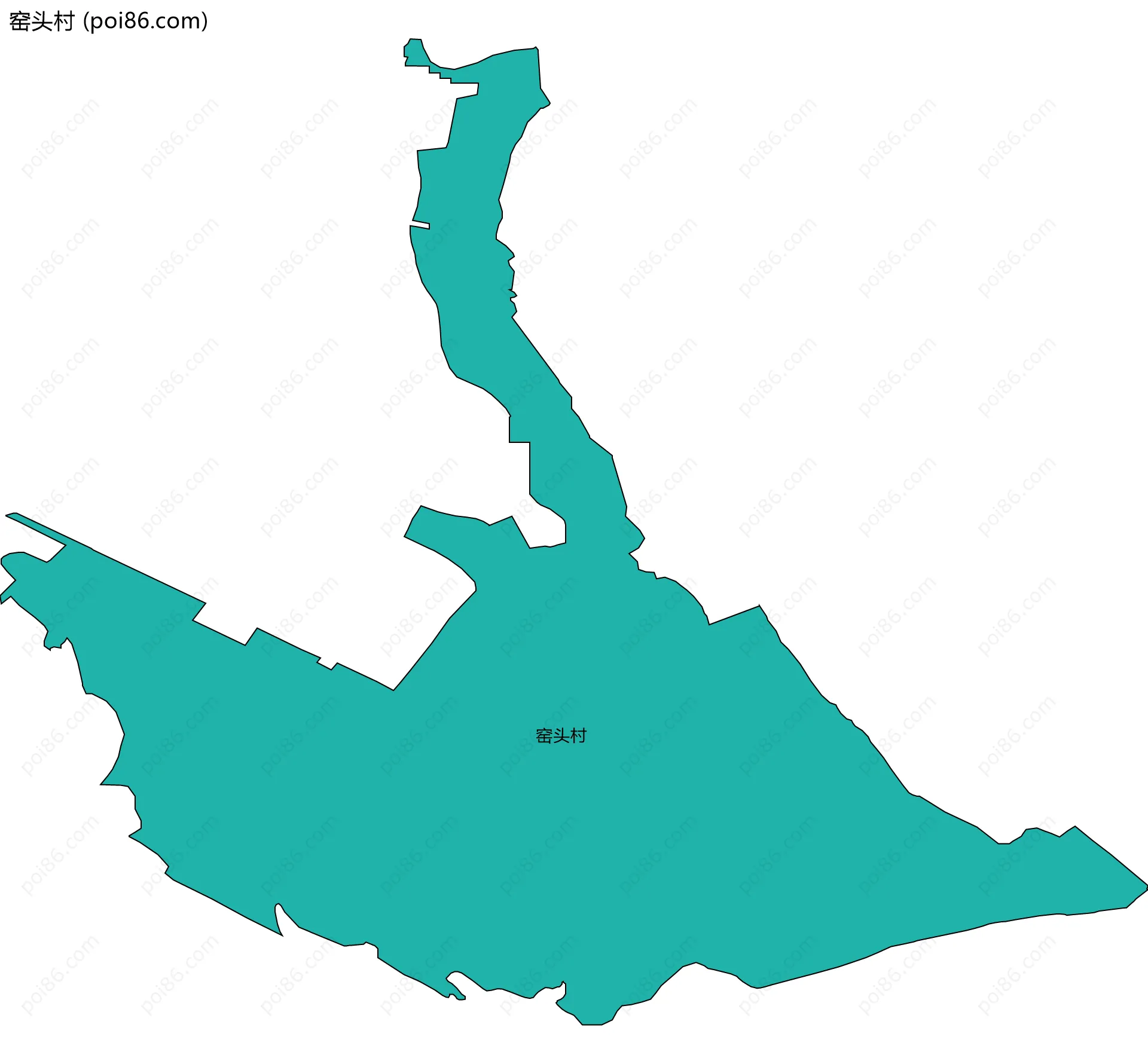 窑头村边界地图