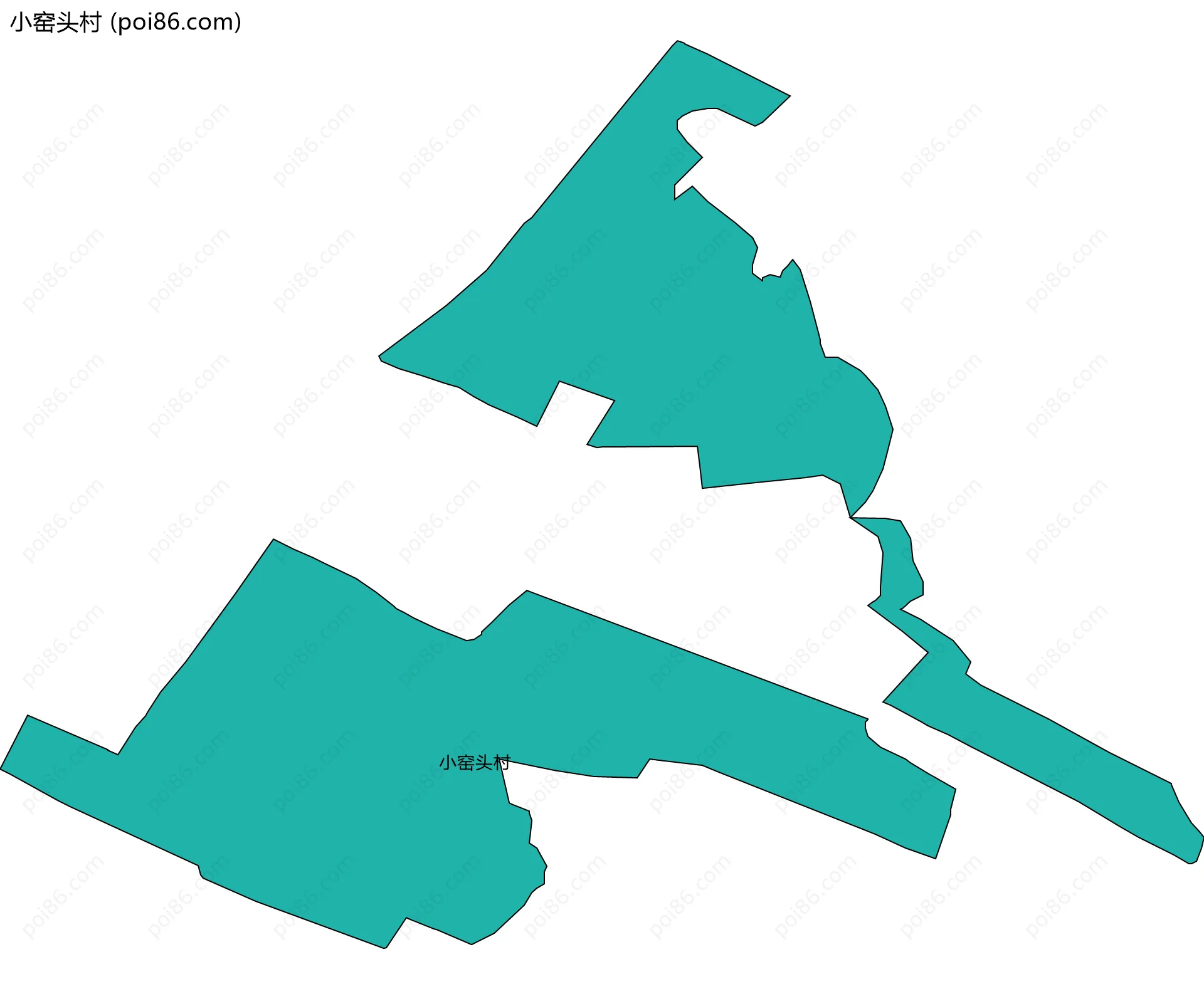 小窑头村边界地图