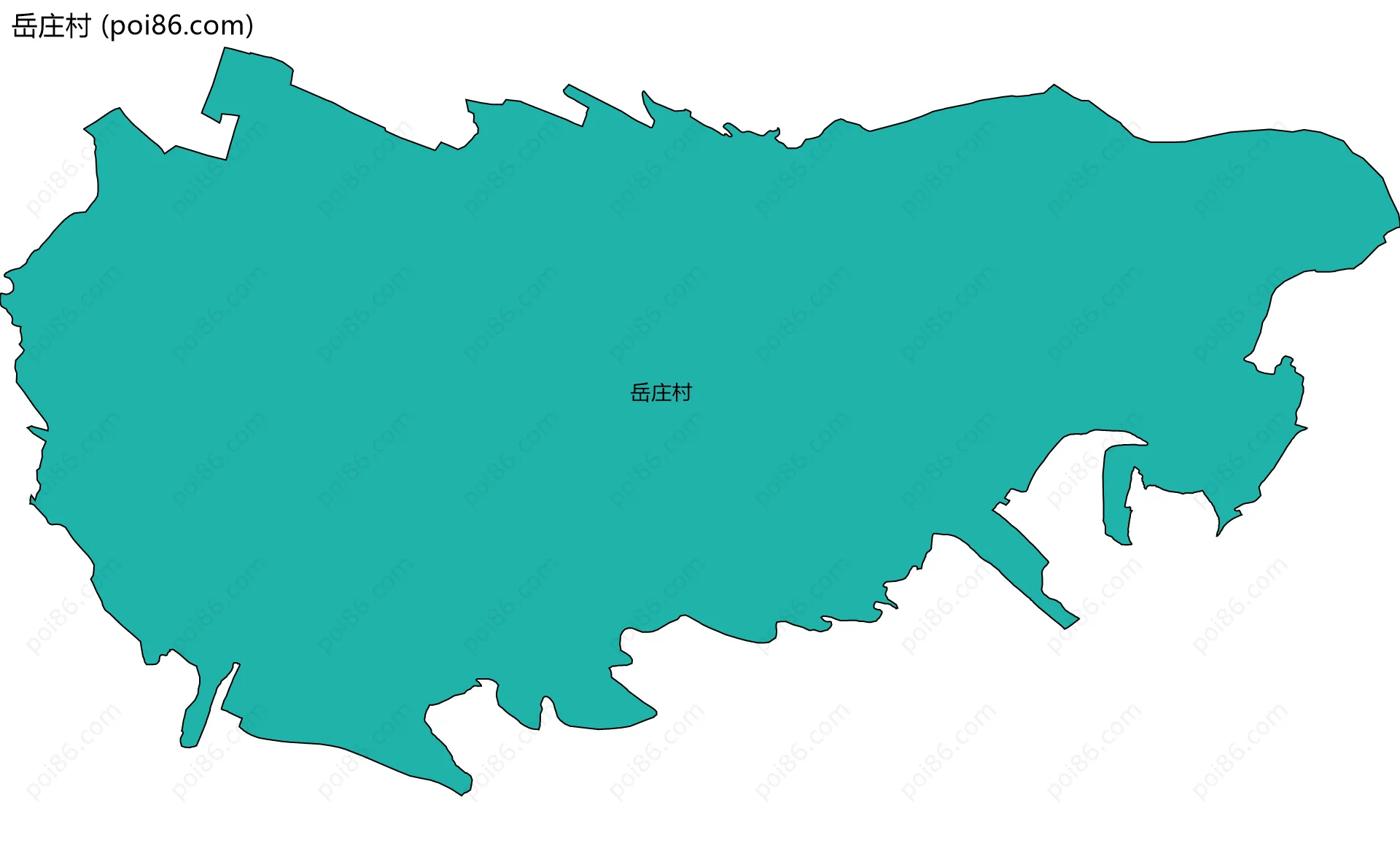 岳庄村边界地图