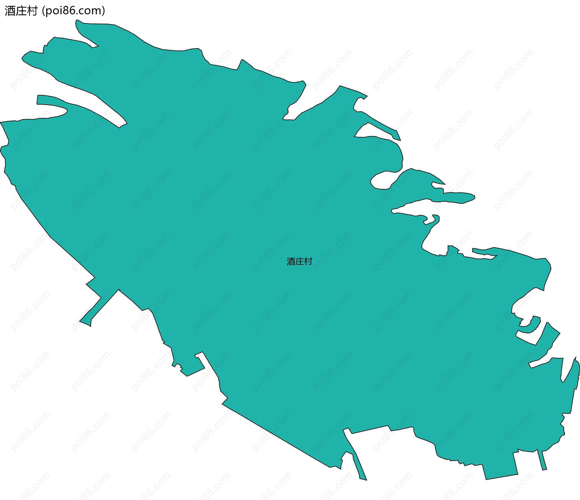酒庄村边界地图