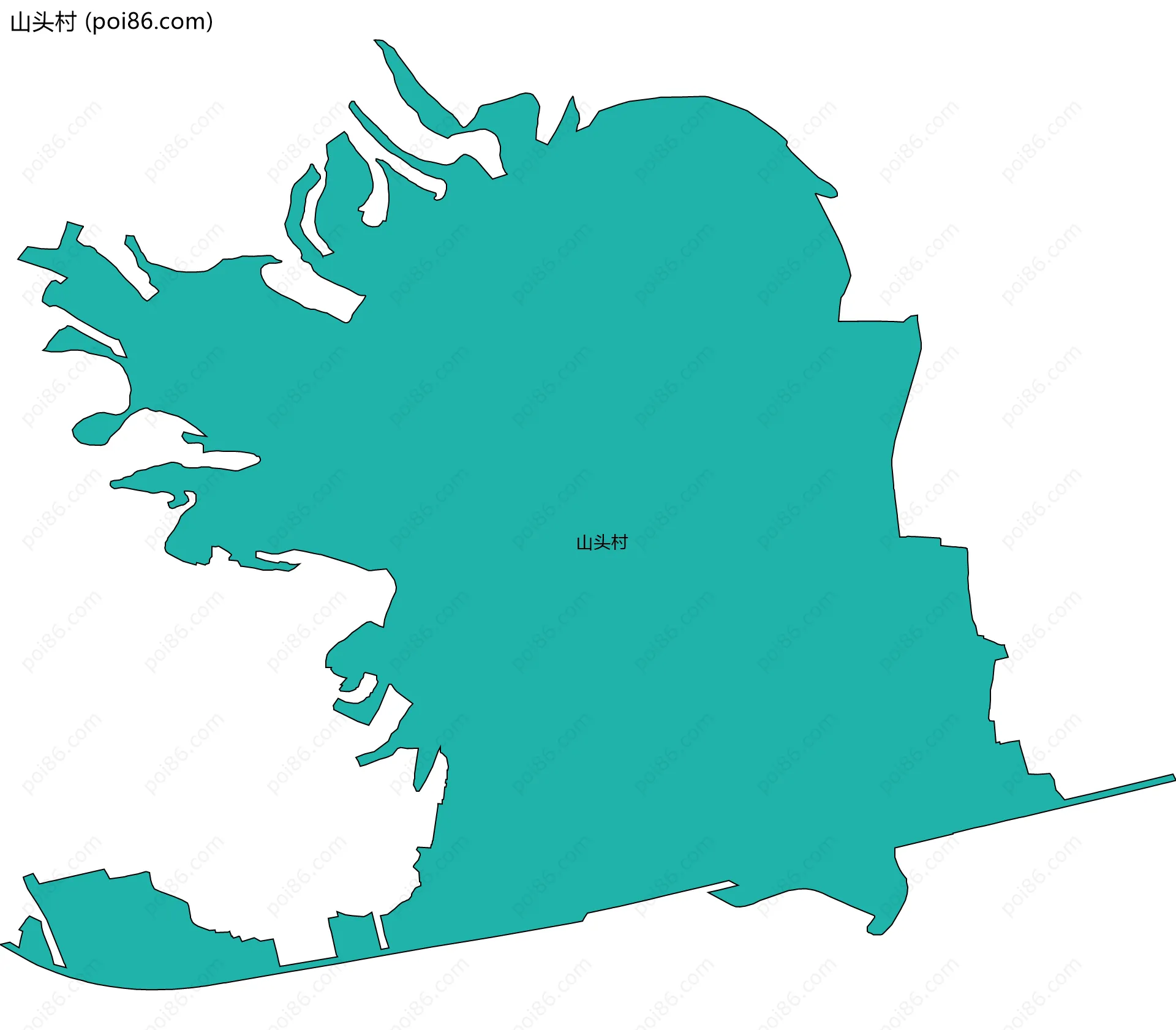 山头村边界地图