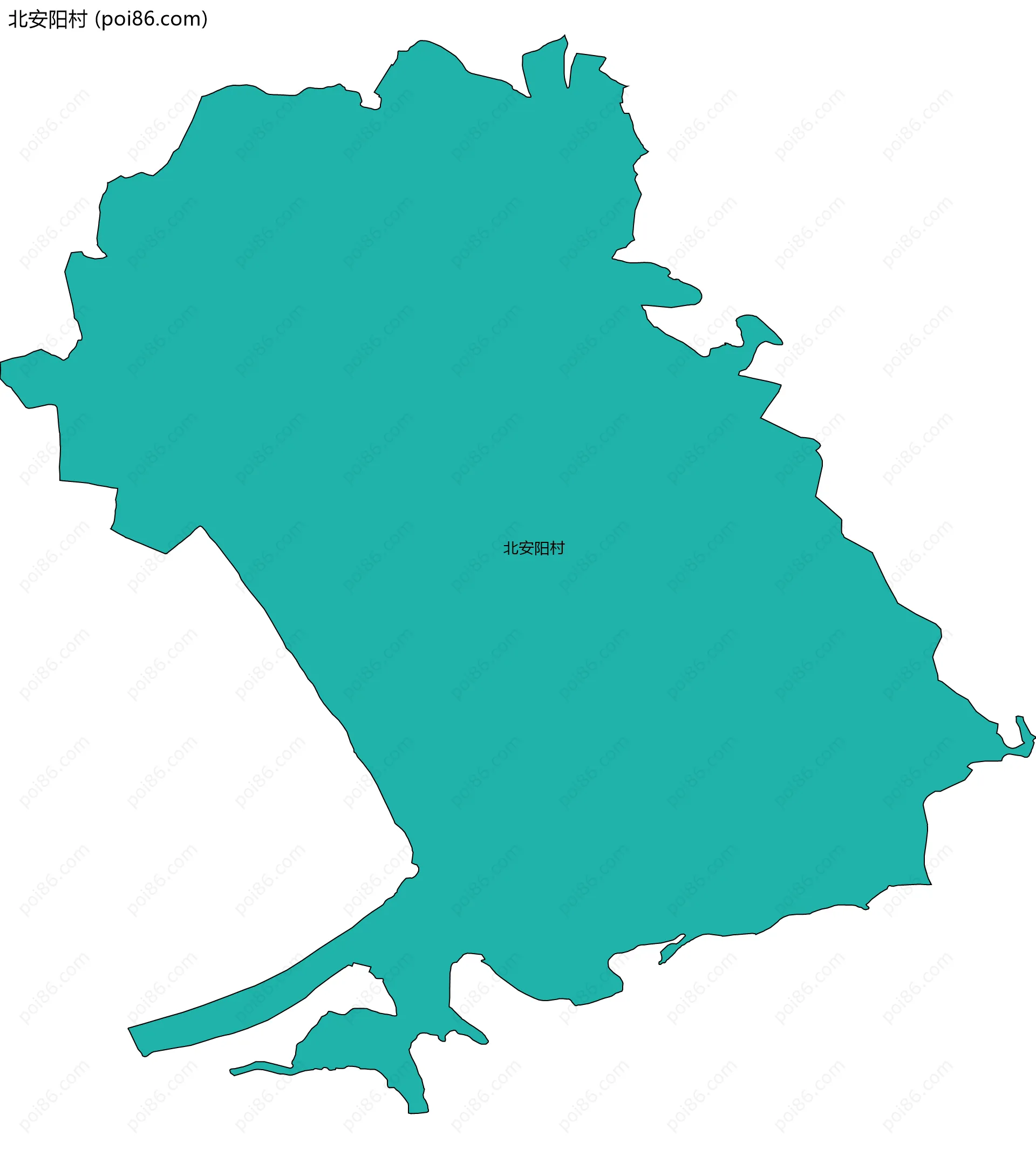 北安阳村边界地图