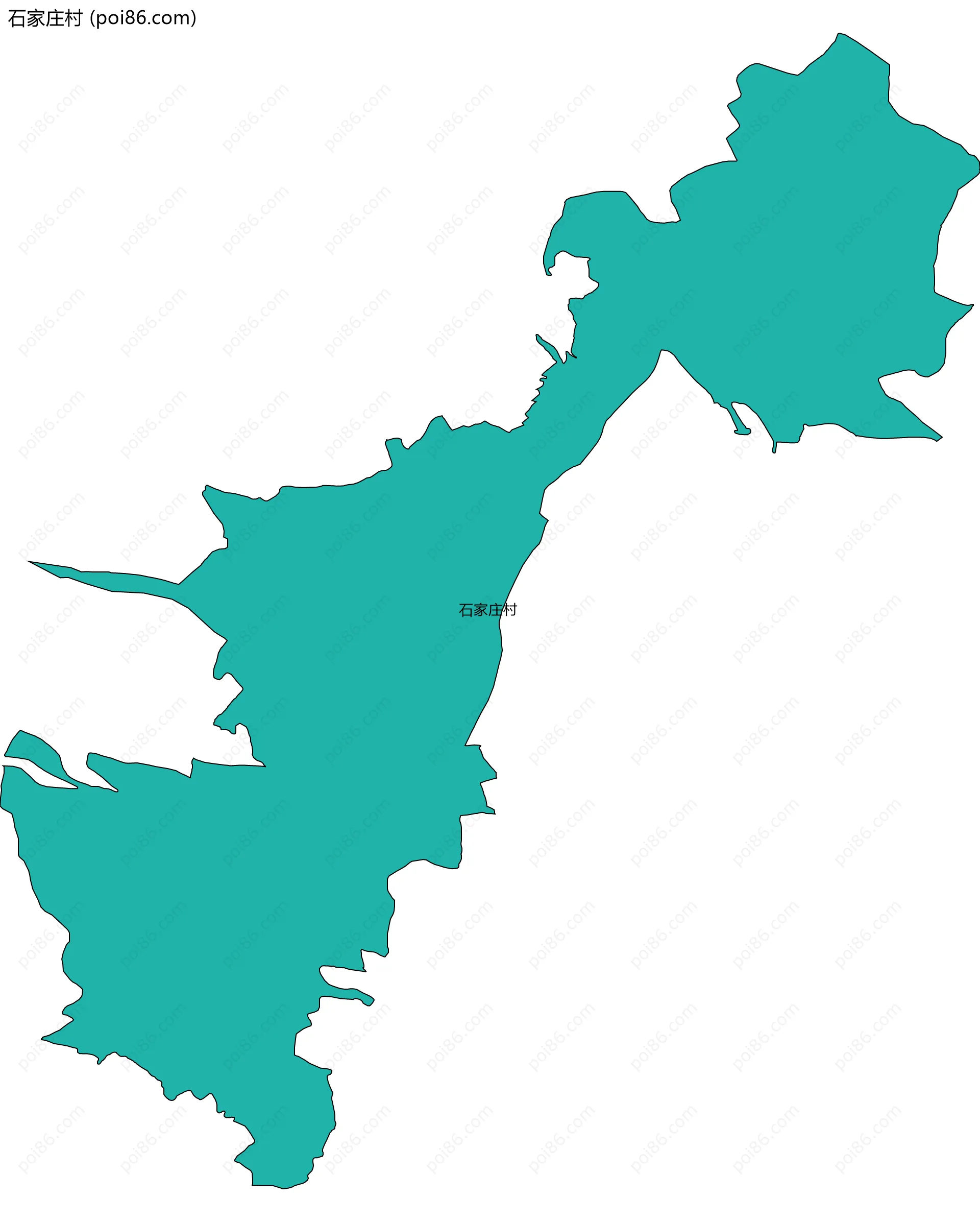 石家庄村边界地图