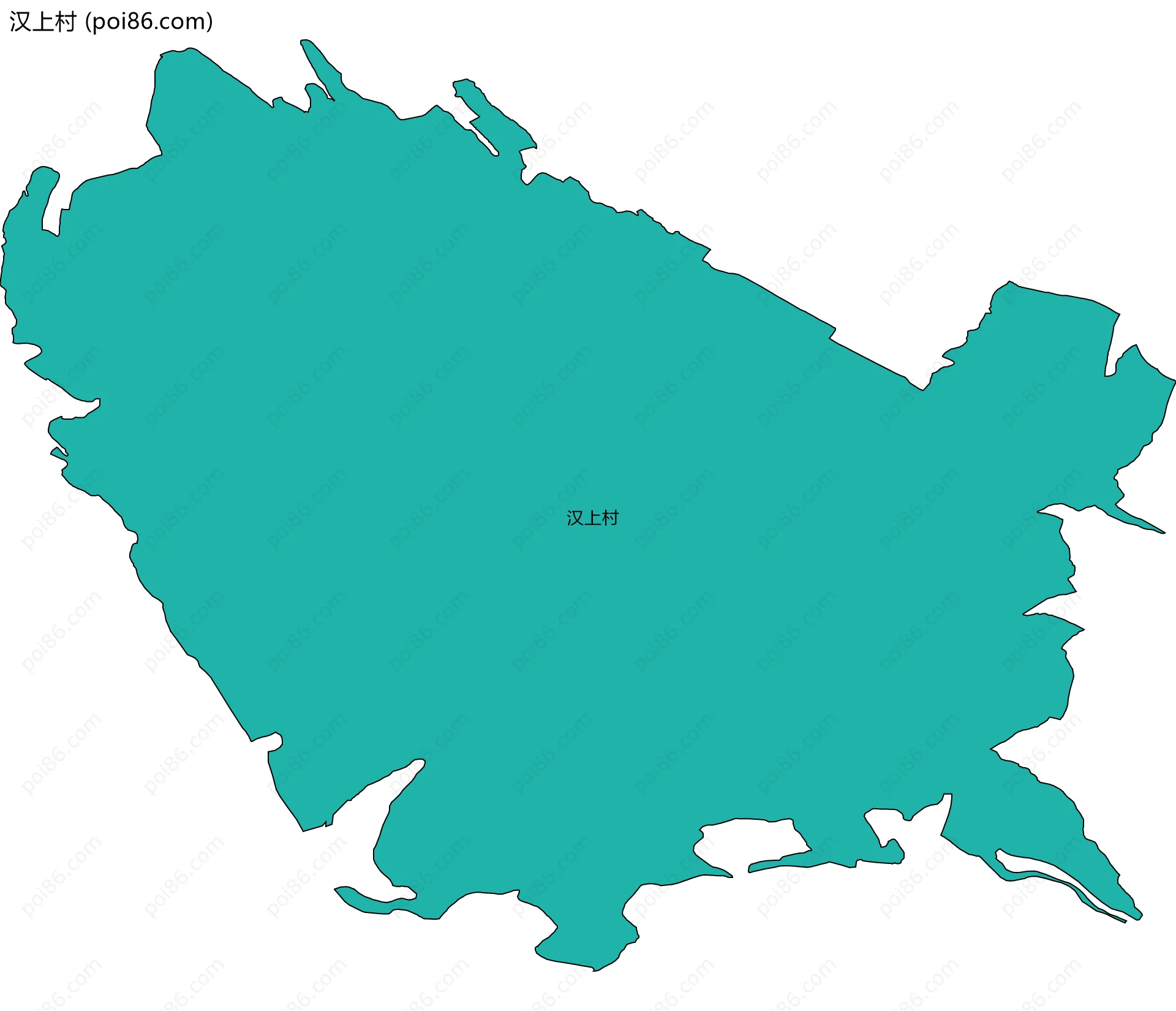 汉上村边界地图