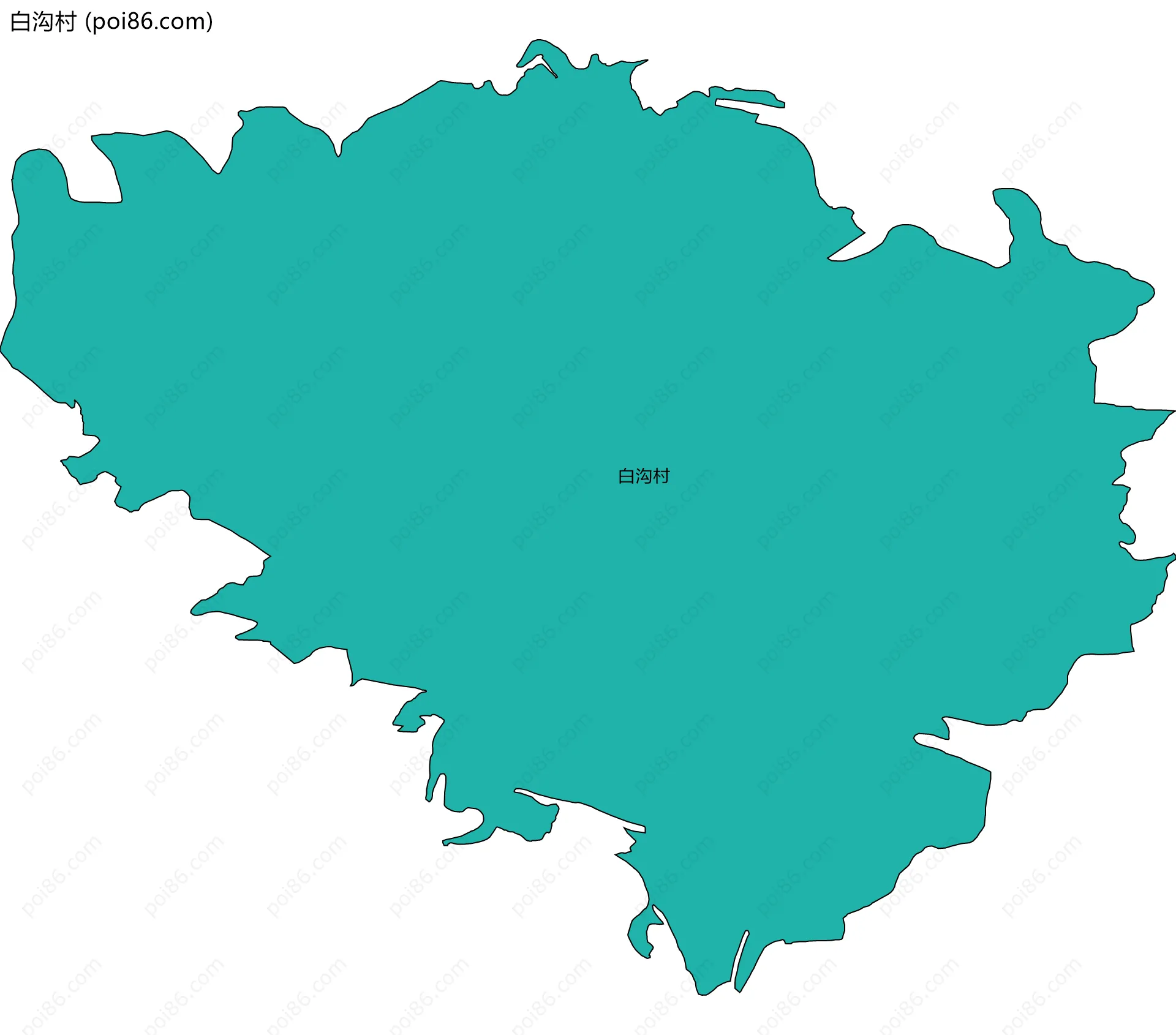 白沟村边界地图