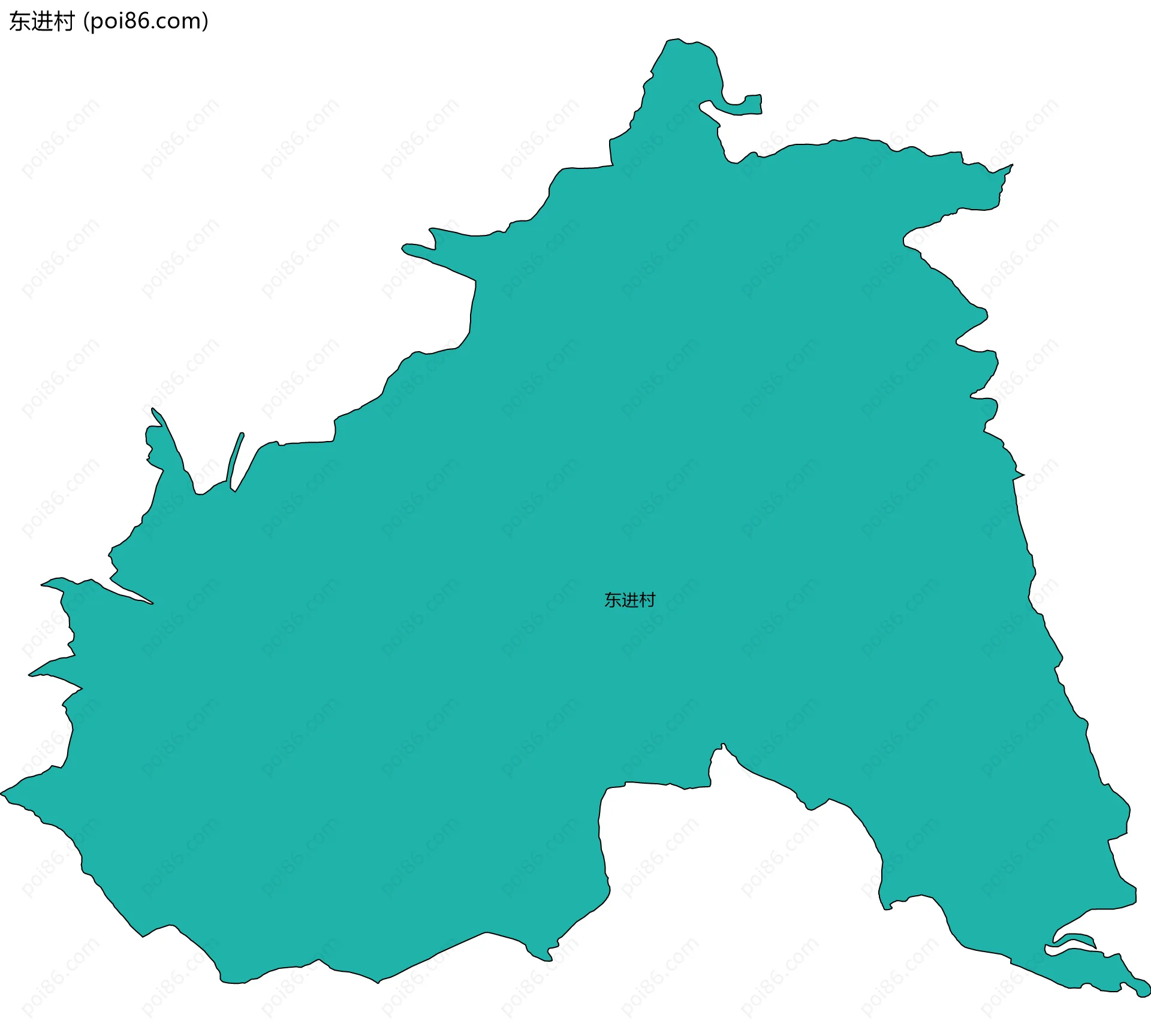 东进村边界地图