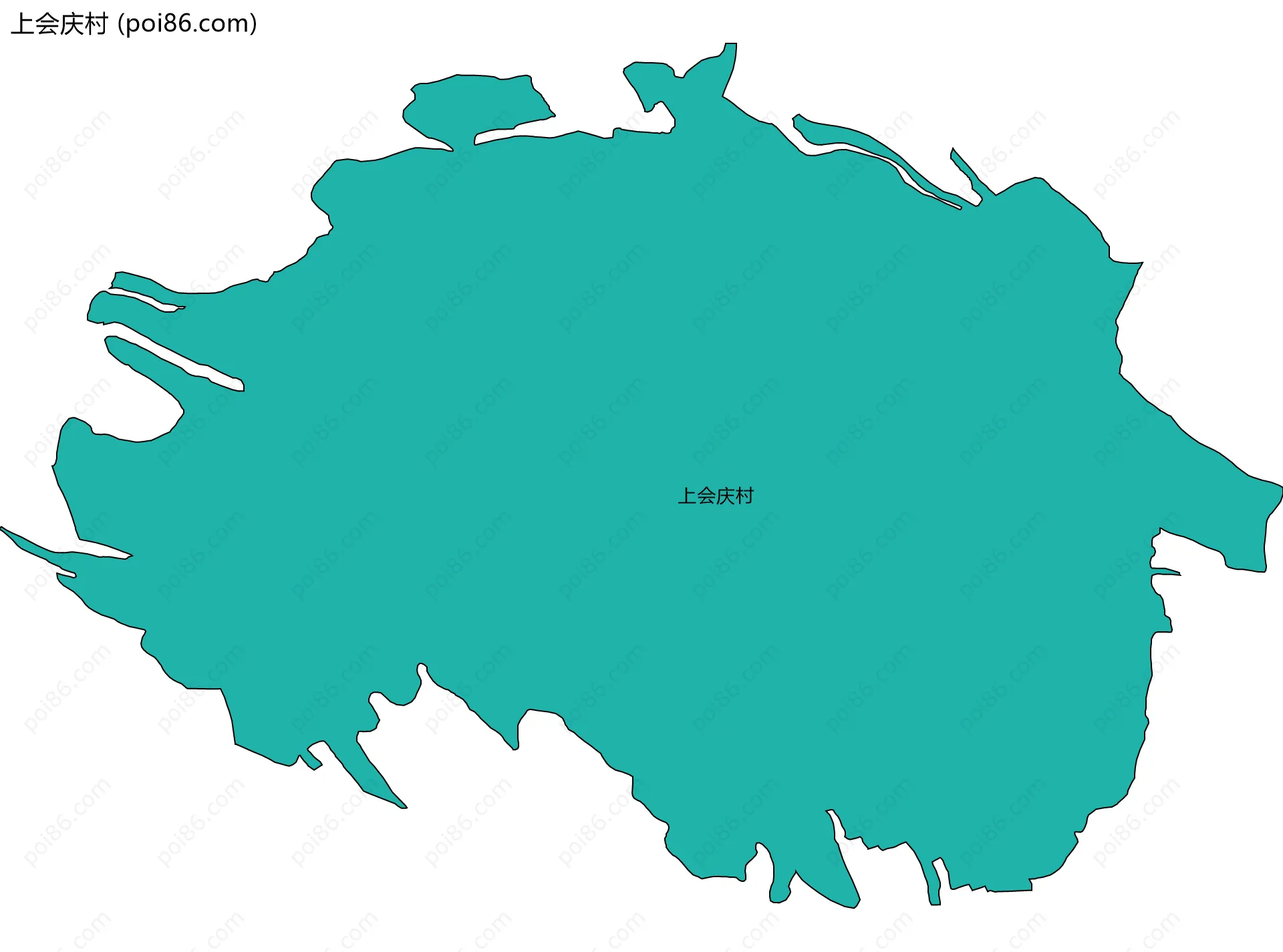 上会庆村边界地图
