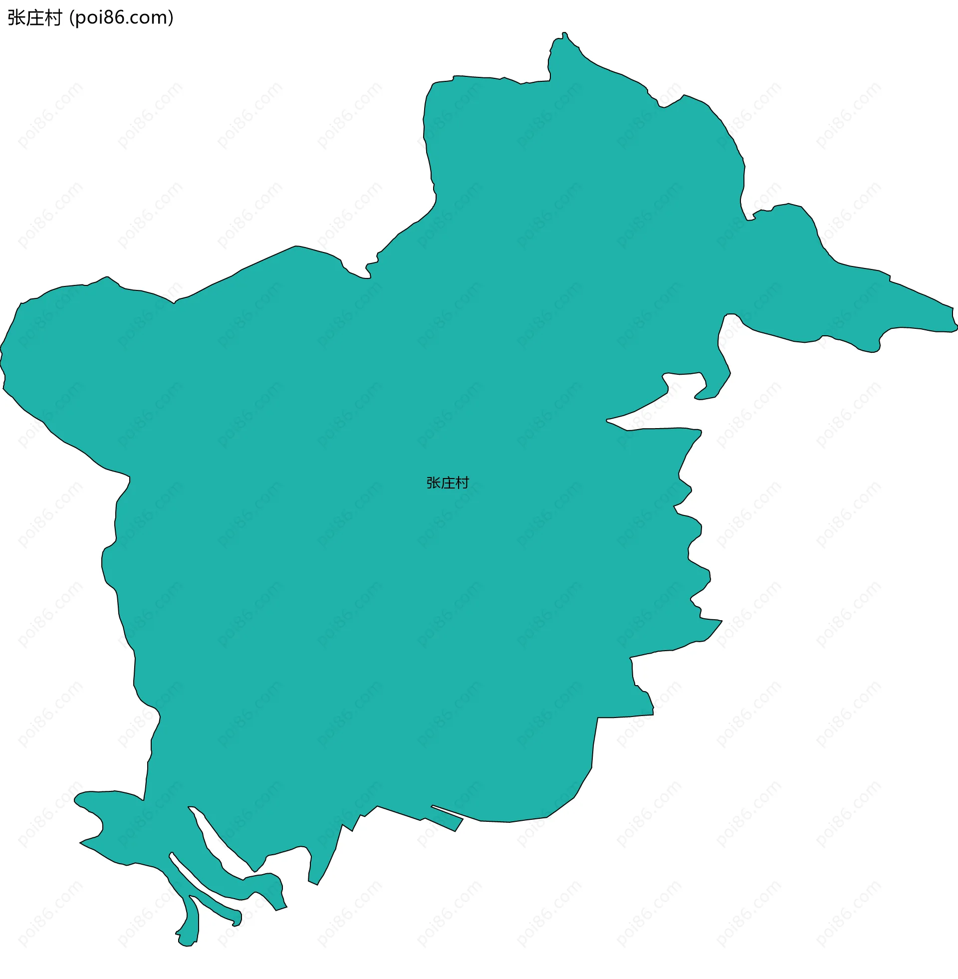 张庄村边界地图