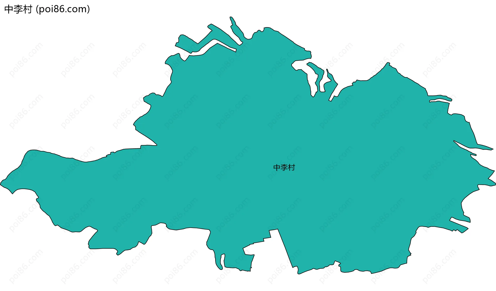 中李村边界地图