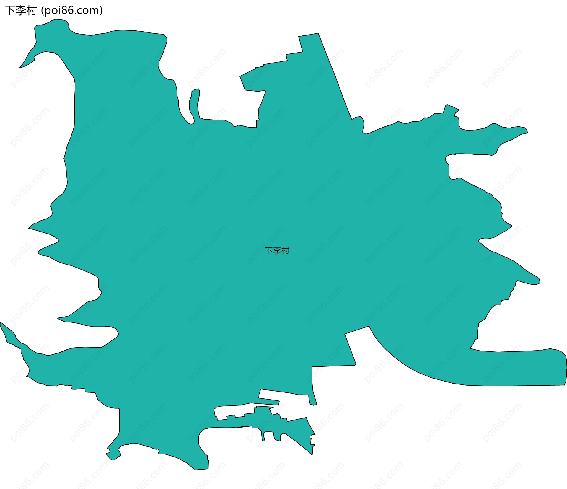 下李村边界地图