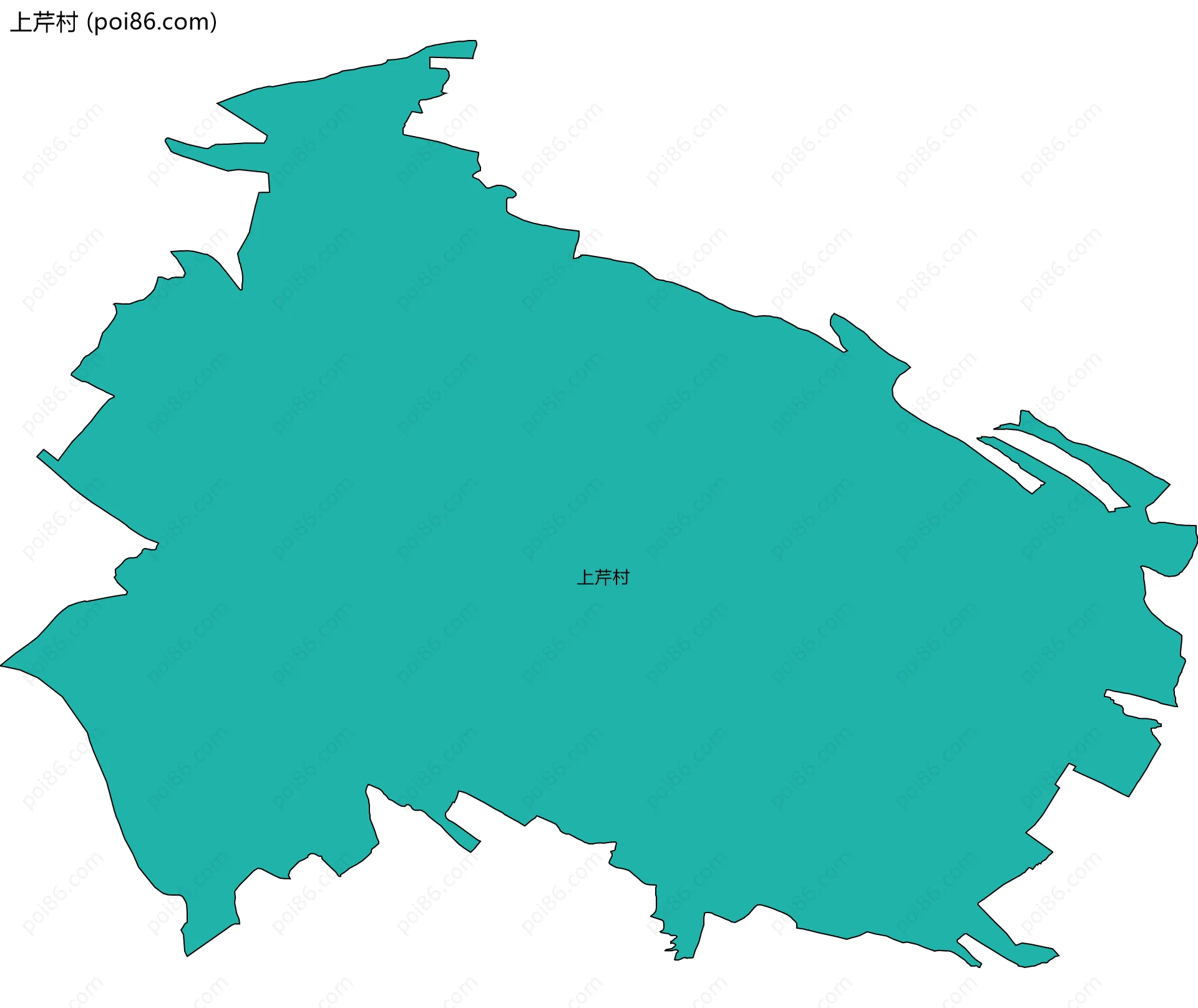 上芹村边界地图