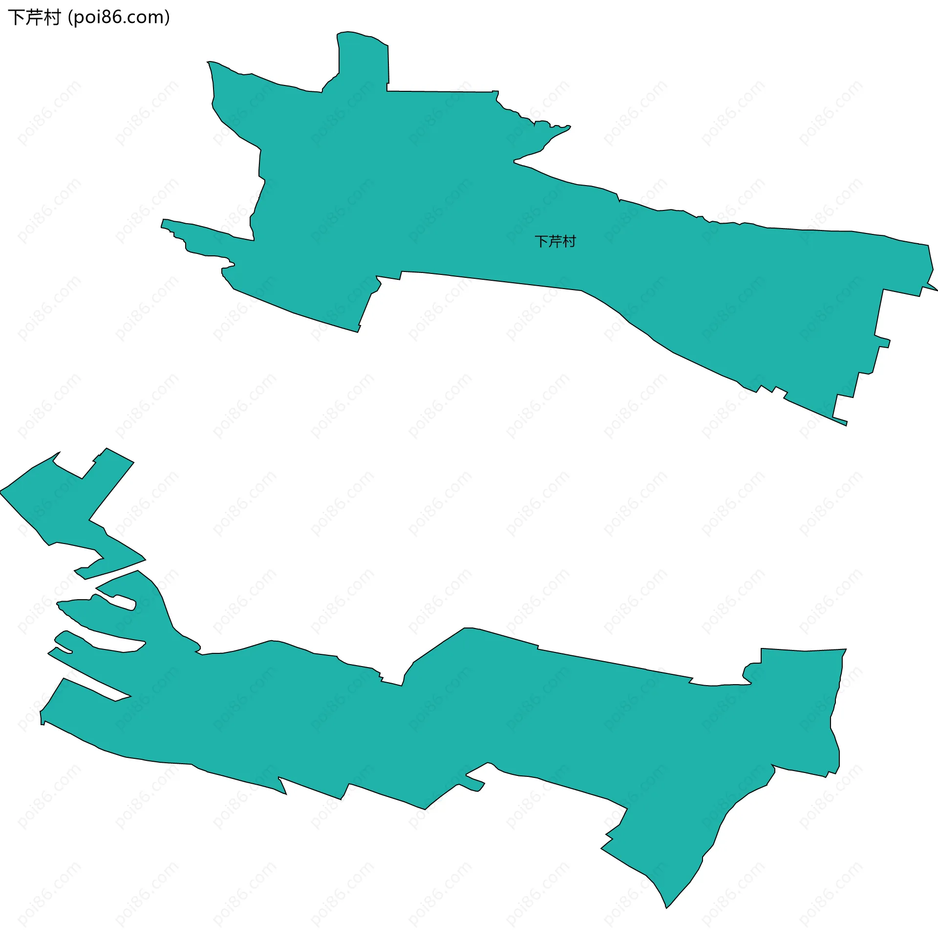 下芹村边界地图