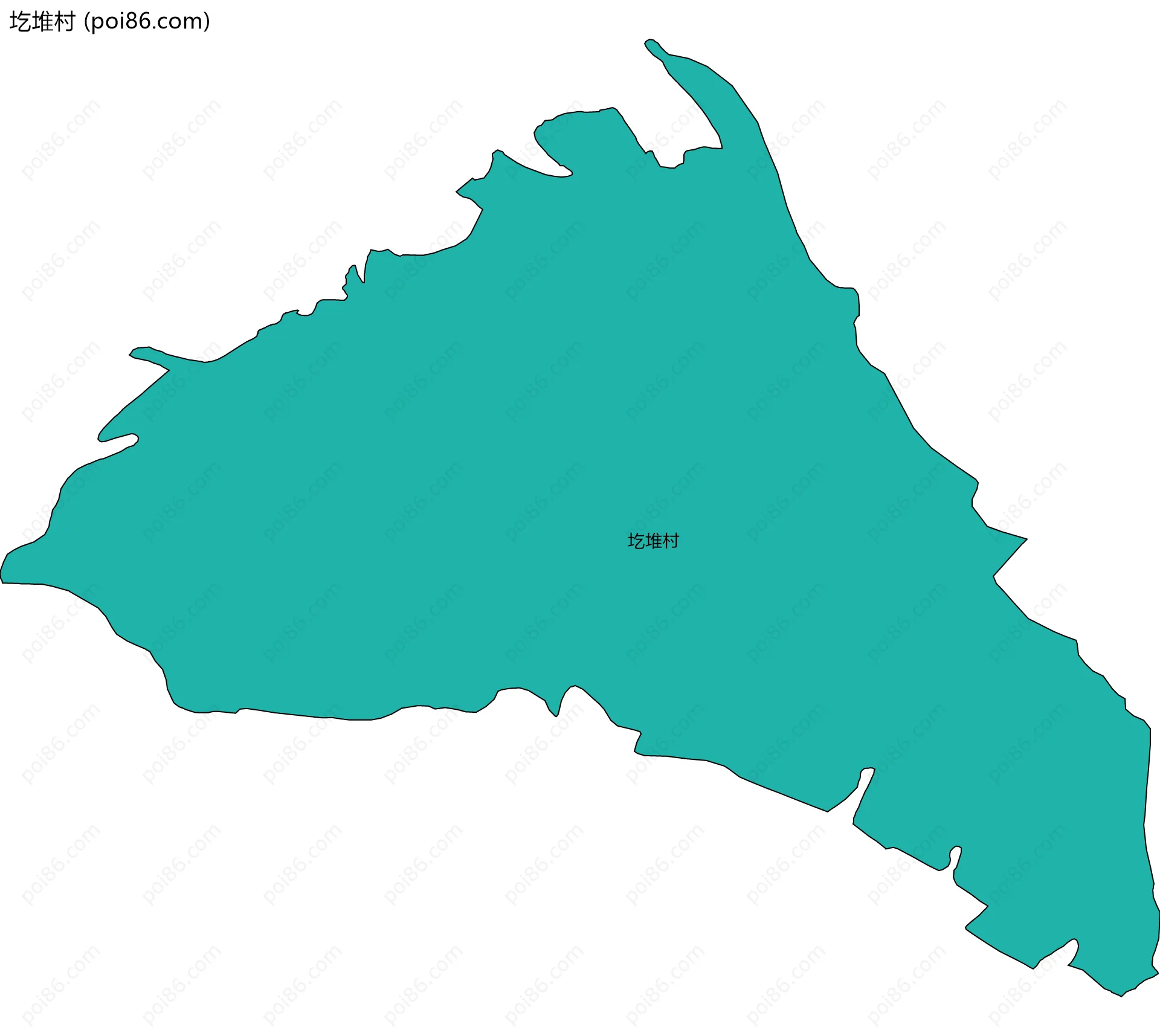 圪堆村边界地图