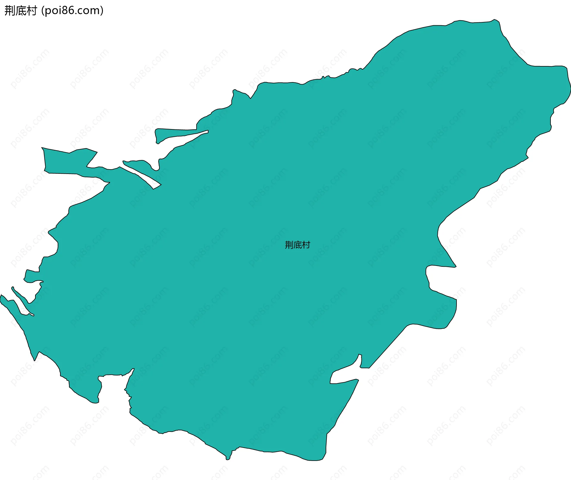 荆底村边界地图