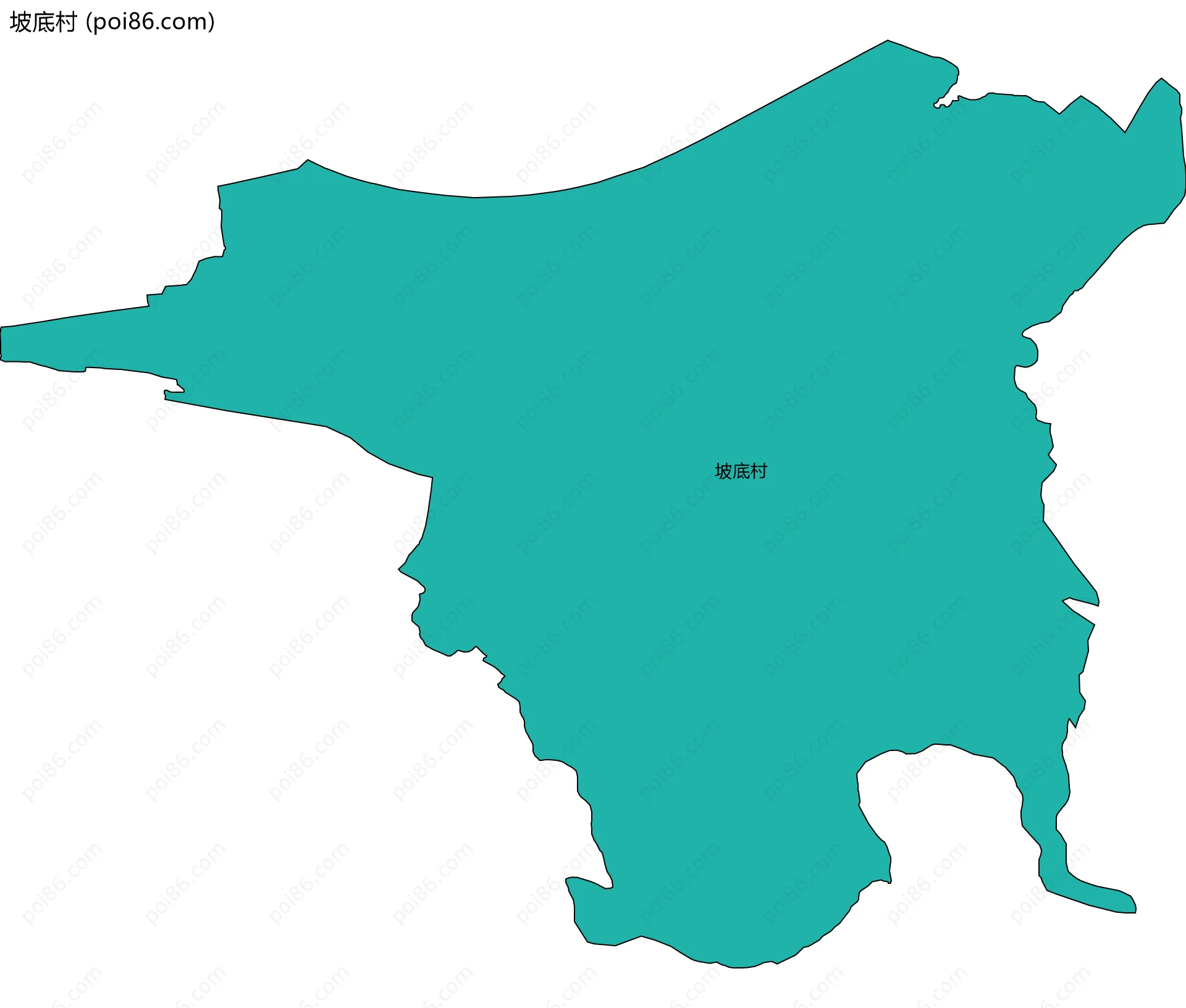 坡底村边界地图